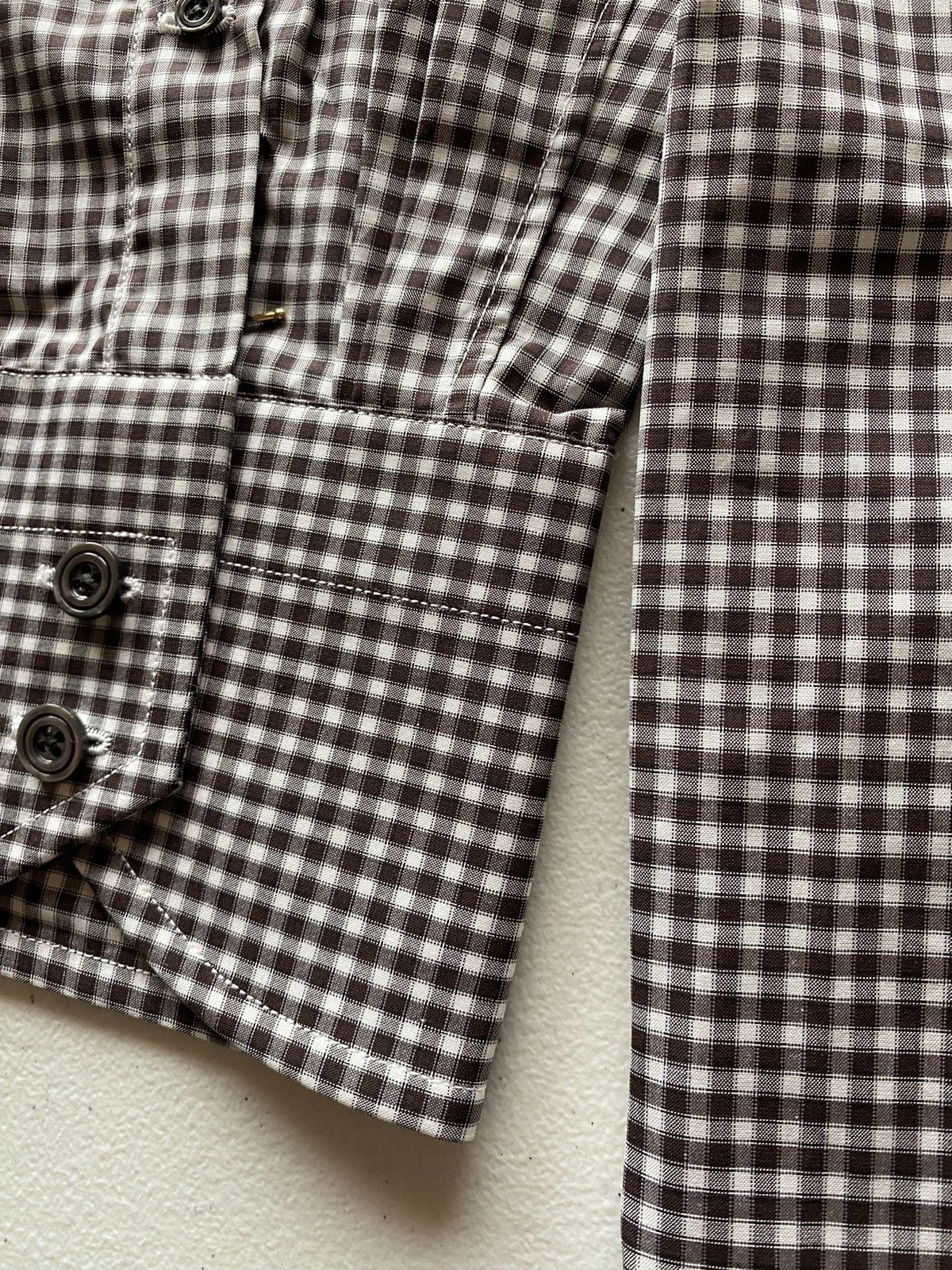 Tom Ford Tom Ford mocha/grey gingham check shirt 45e NWT Size US XXL / EU 58 / 5 - 12 Thumbnail
