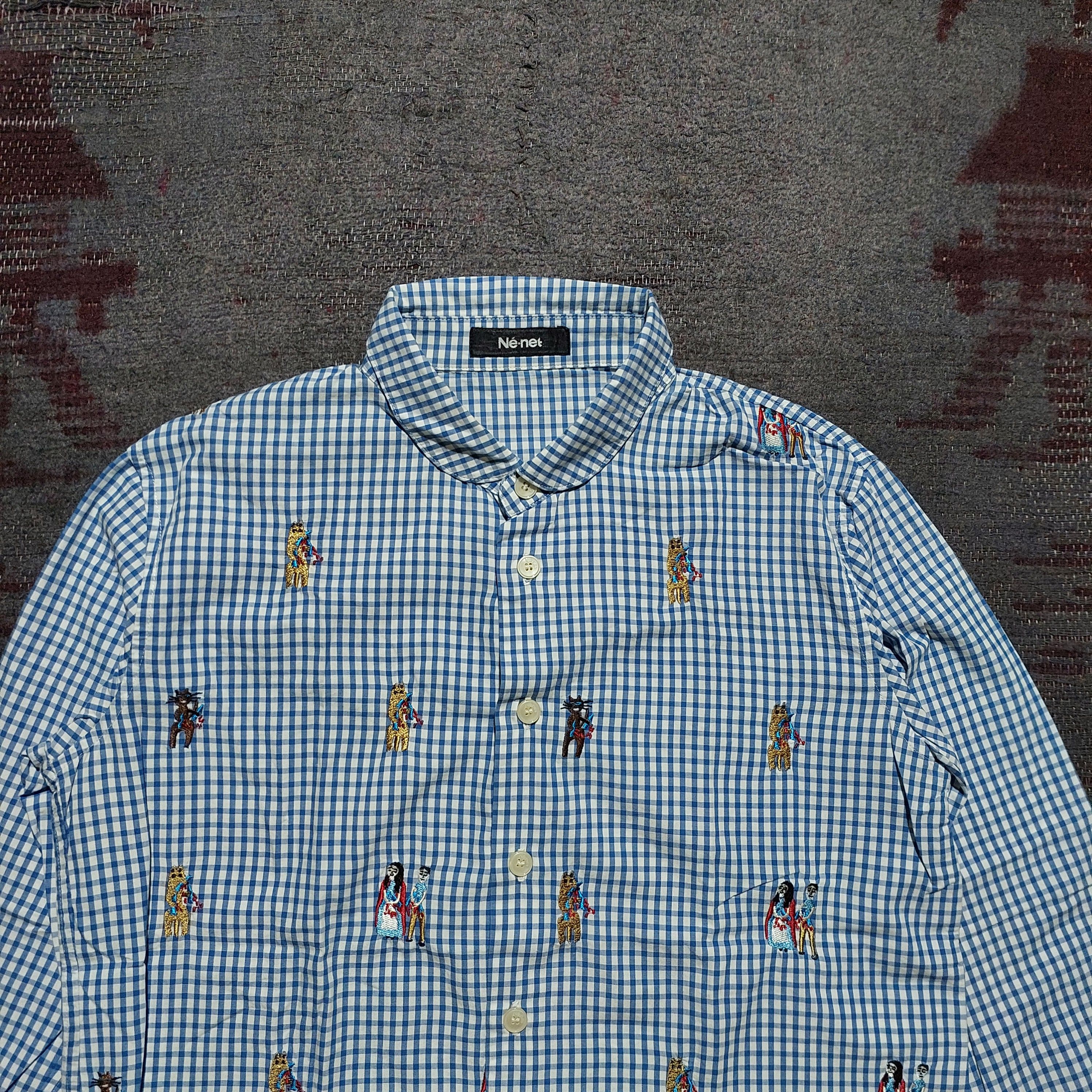 Ne-Net Ne-Net checkered plaid blue L/s shirt Size US M / EU 48-50 / 2 - 2 Thumbnail