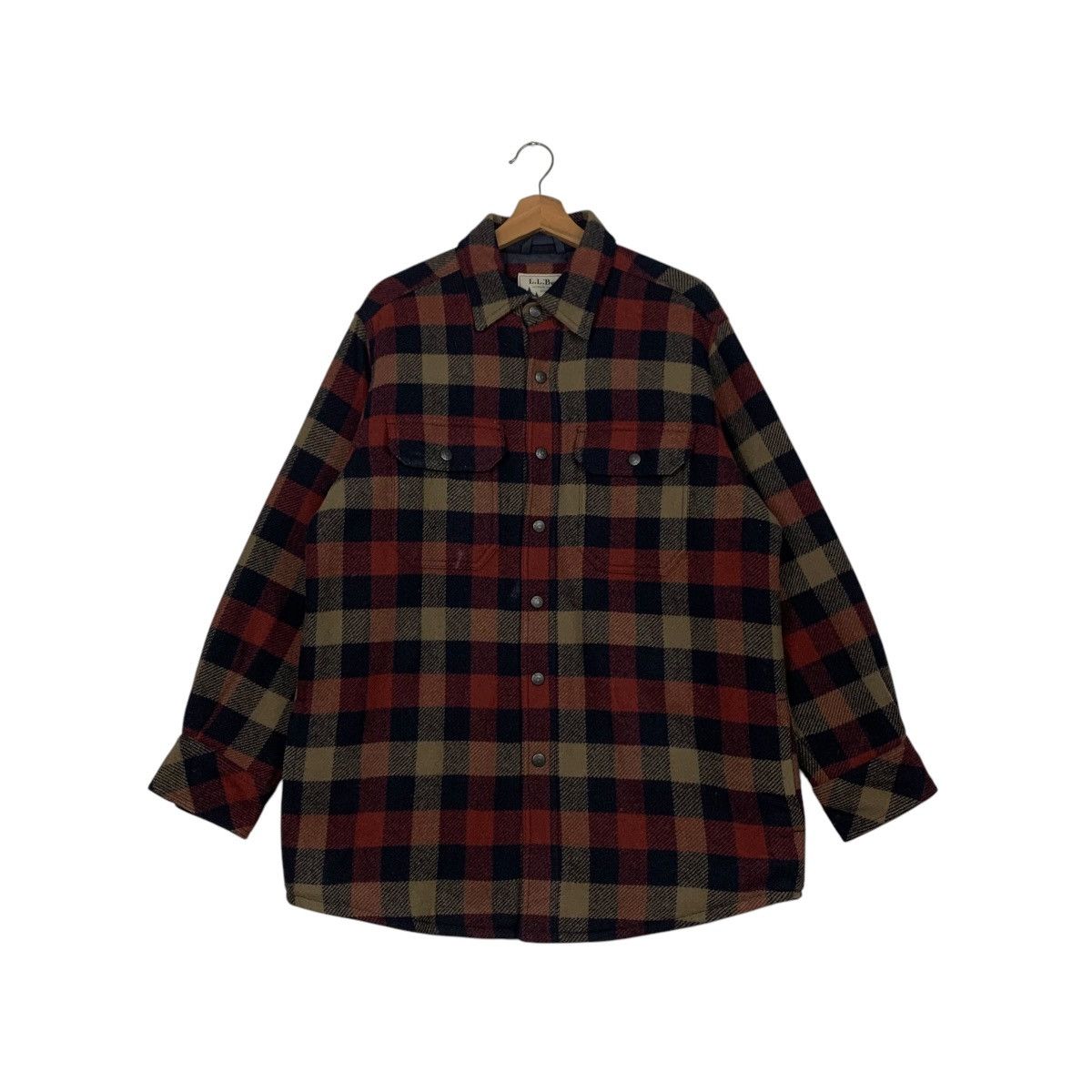 L.L. Bean 90’s L.L. BEAN Tartan Flannel Jacket #2486-C112 Size US M / EU 48-50 / 2 - 1 Thumbnail