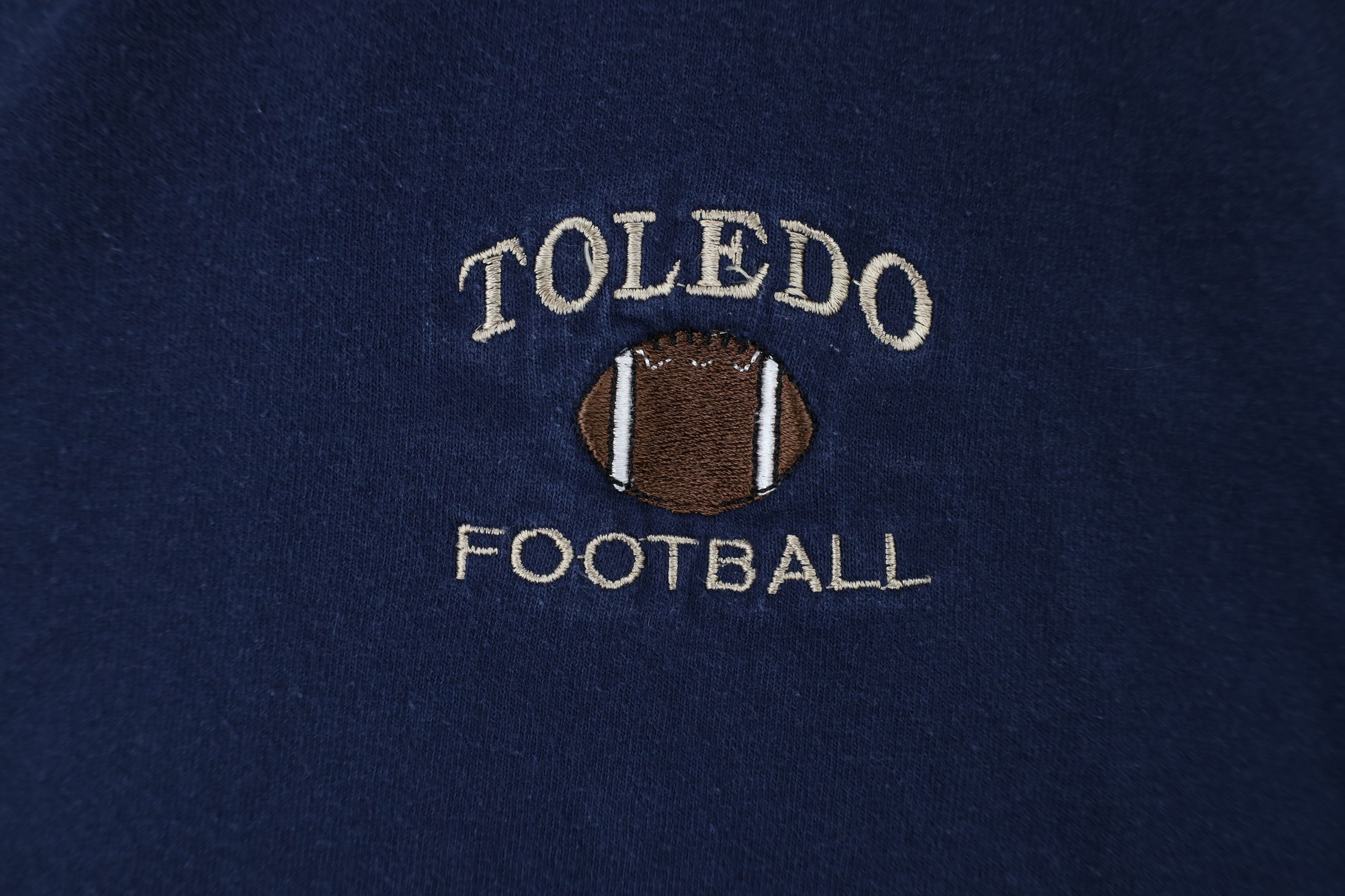 Vintage Vintage 90s University of Toledo Football T-Shirt USA Cotton Size US XXL / EU 58 / 5 - 4 Thumbnail