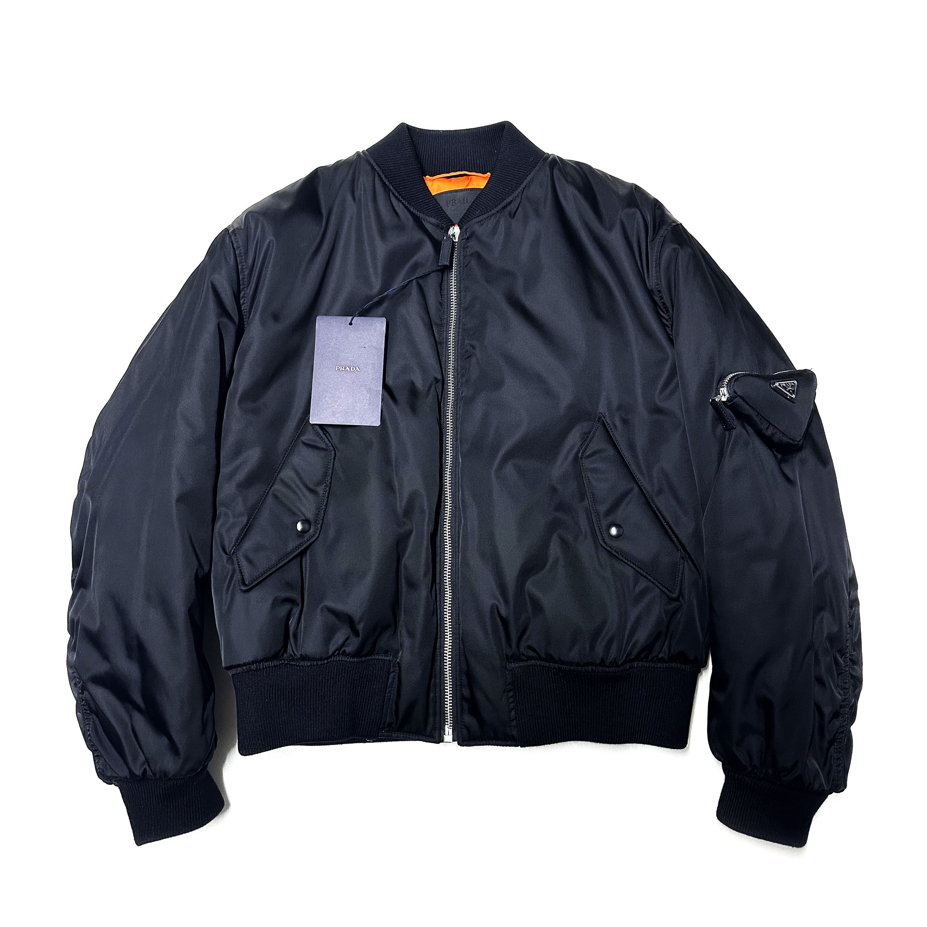 Prada mens size S Small re-nylon Bomber jacket MA-1 Puffer