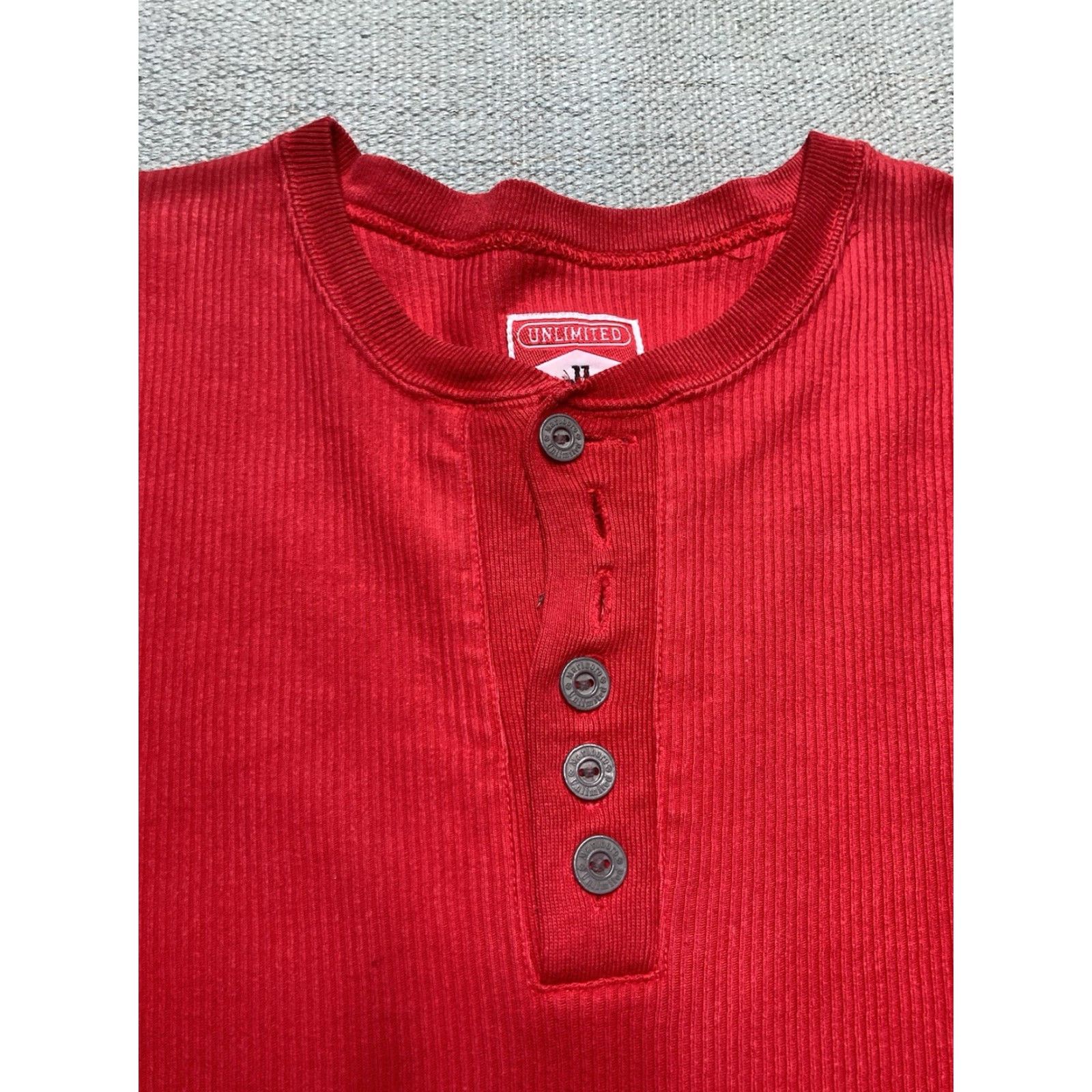Marlboro VINTAGE Marlboro long sleeve henley t shirt unlimited promo ribbed cotton large Size US L / EU 52-54 / 3 - 4 Thumbnail