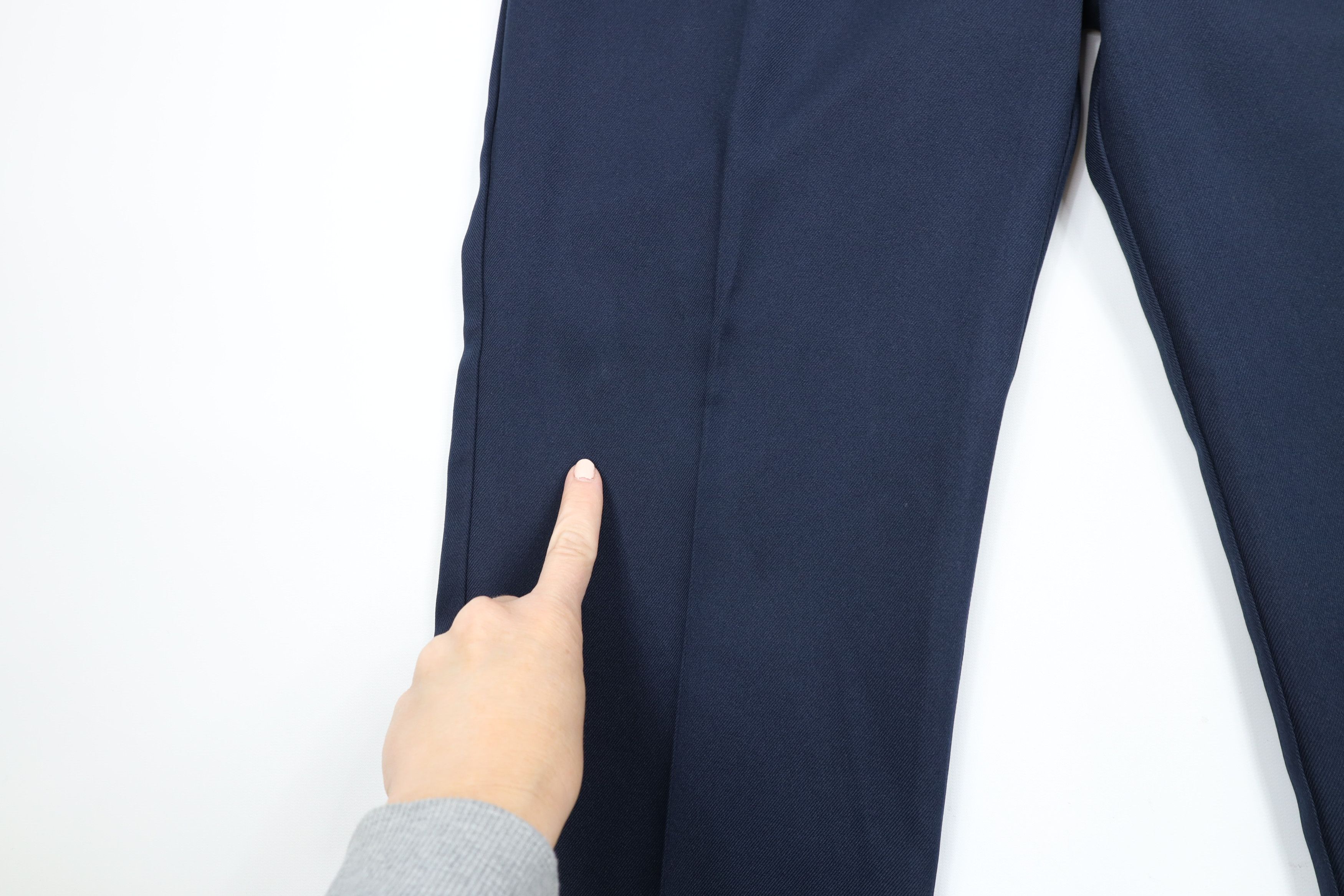 Vintage Vintage 90s Streetwear Flared Wide Leg Chino Pants Navy Blue Size US 30 / EU 46 - 5 Thumbnail