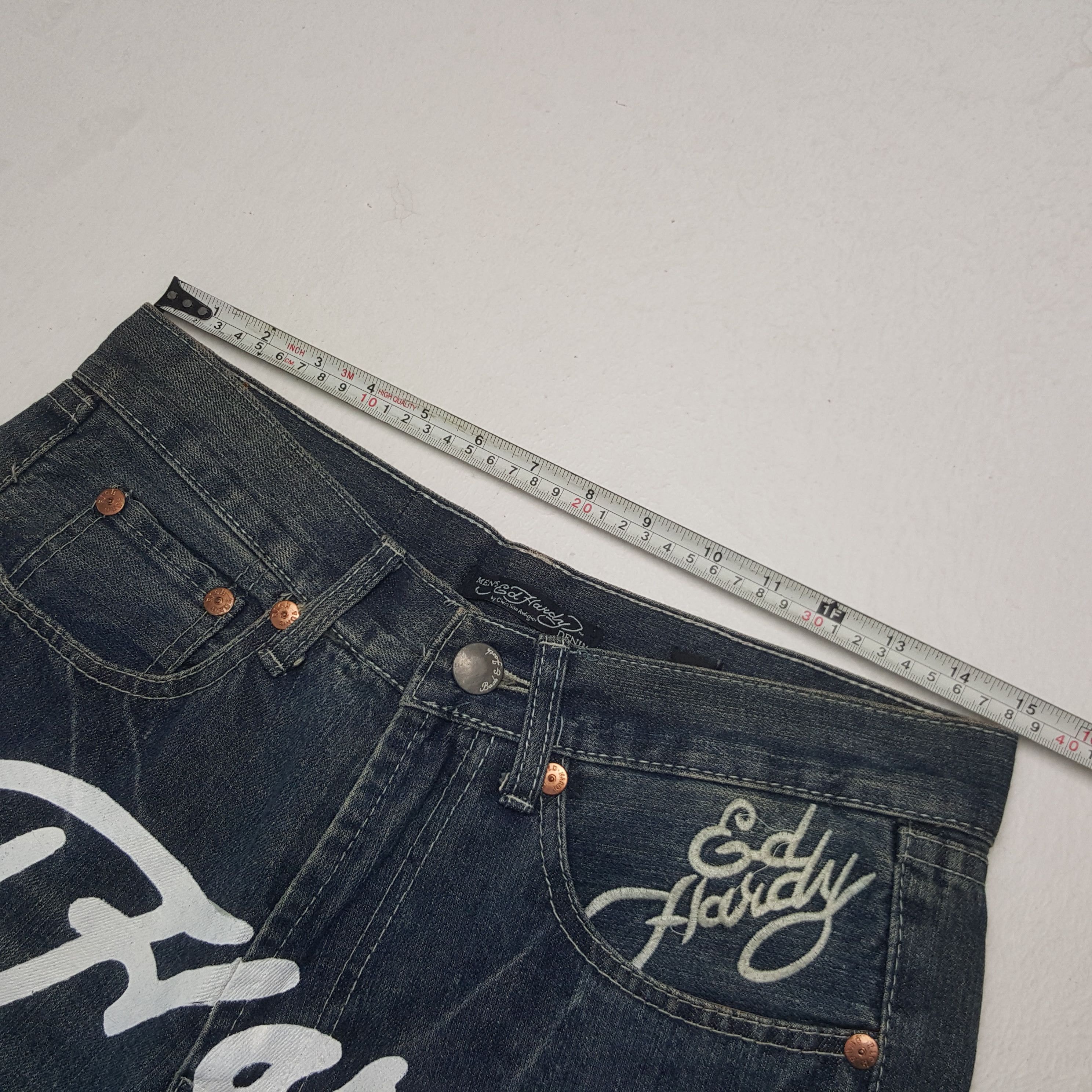 Christian Audigier × Ed Hardy × Vintage Vintage Ed Hardy By Christian Audiger American Denim Jeans Size US 30 / EU 46 - 9 Thumbnail