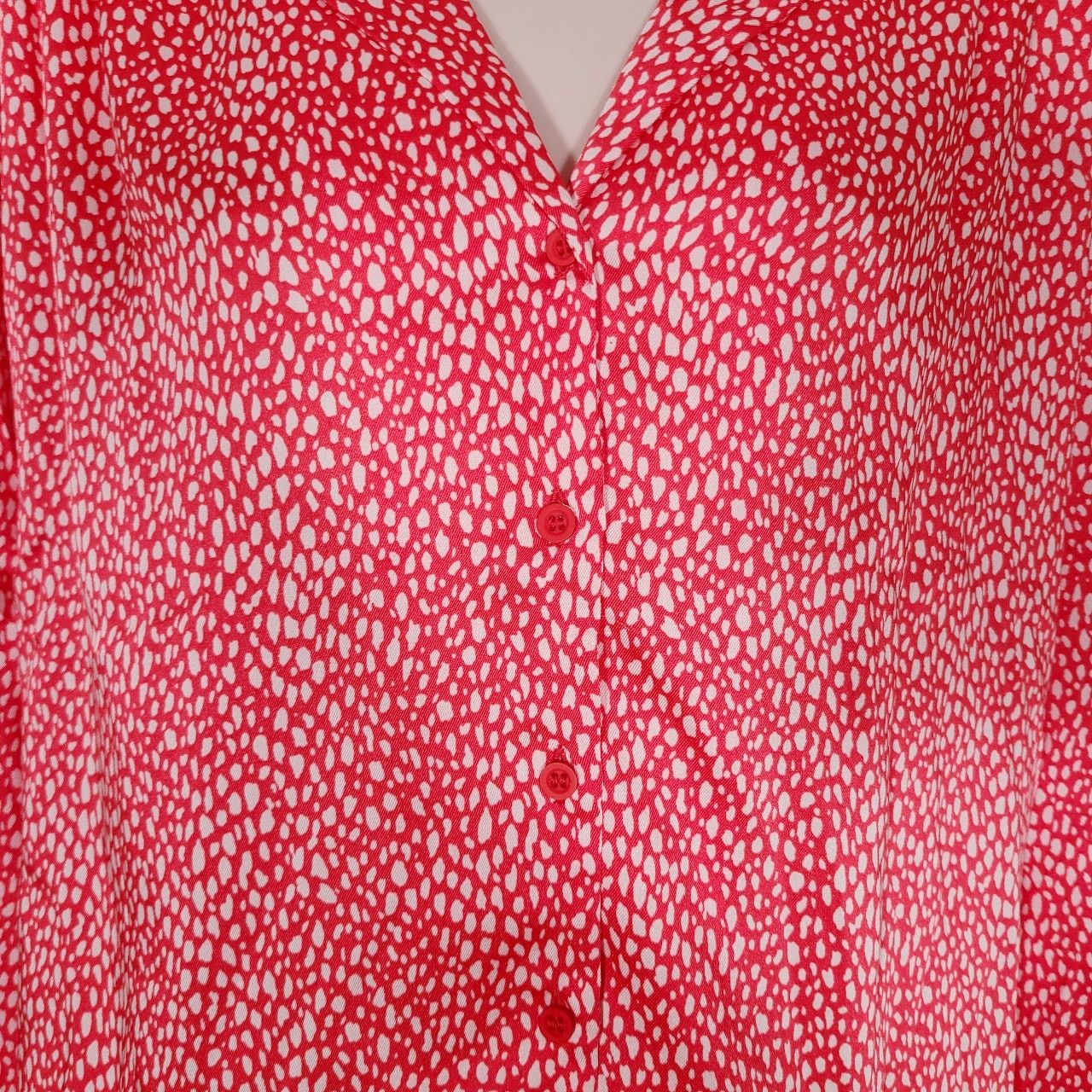 Topshop Topshop red white oversized button down shirt size 10 medium Size L / US 10 / IT 46 - 5 Thumbnail