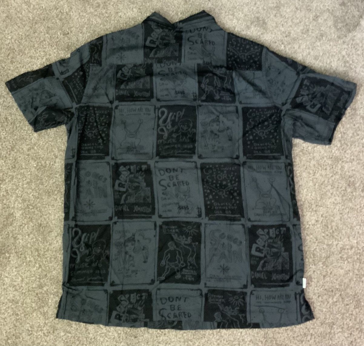 Vans Vans X Daniel Johnston Button Up Short Sleeve Black Sz Med Size US M / EU 48-50 / 2 - 2 Thumbnail