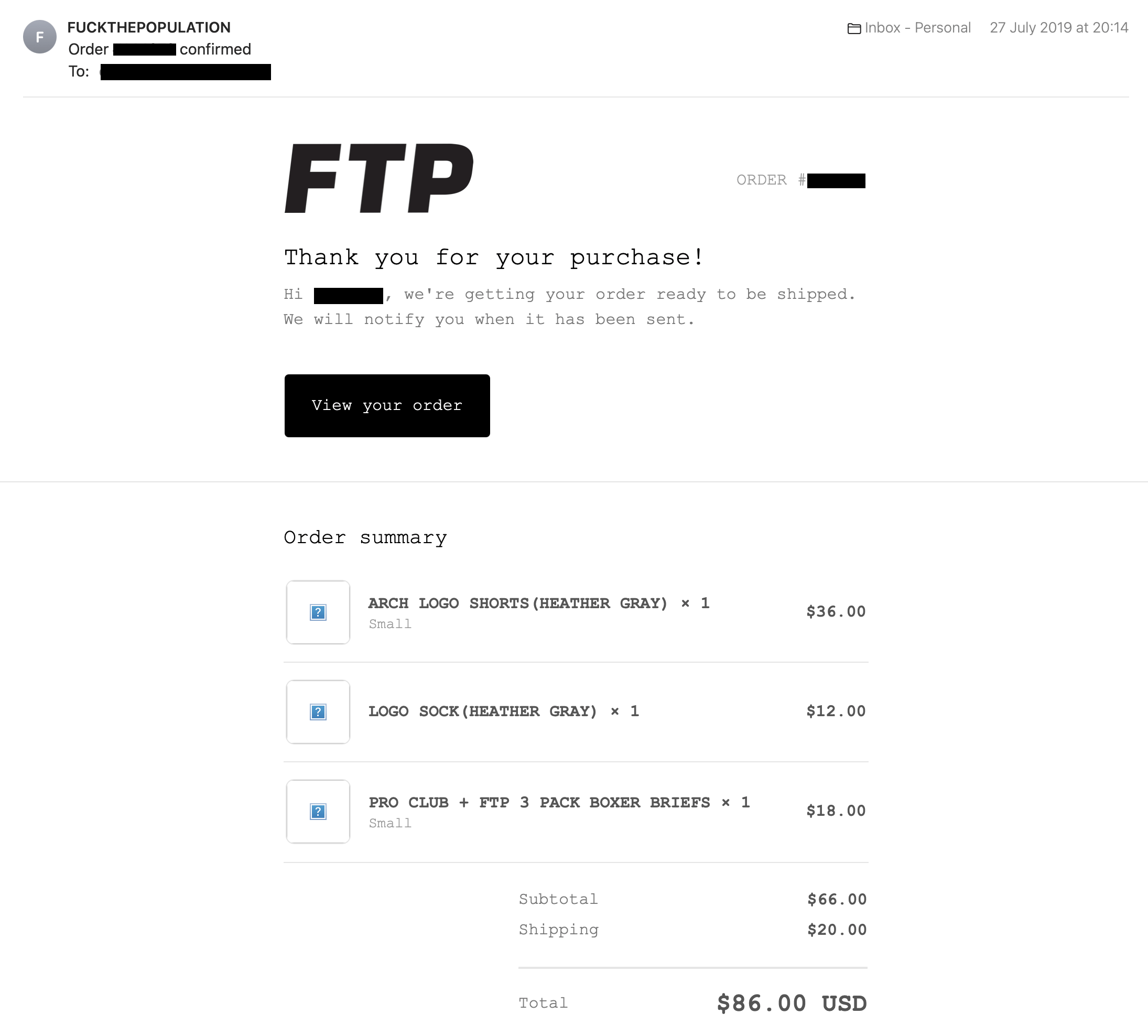 Fuck The Population Arch Logo Shorts Size US 28 / EU 44 - 3 Thumbnail
