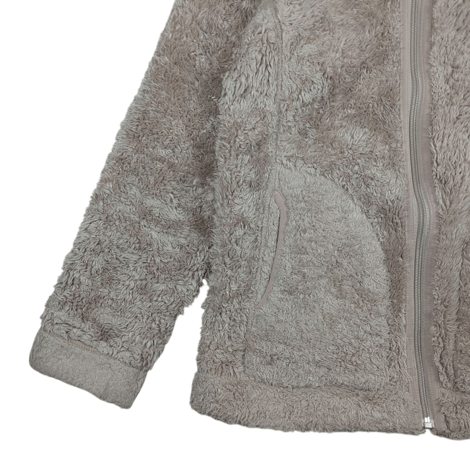 Uniqlo 2000's UNIQLO Reversible Grey Faux Fur Winter Fleece Jacket Size S / US 4 / IT 40 - 14 Thumbnail