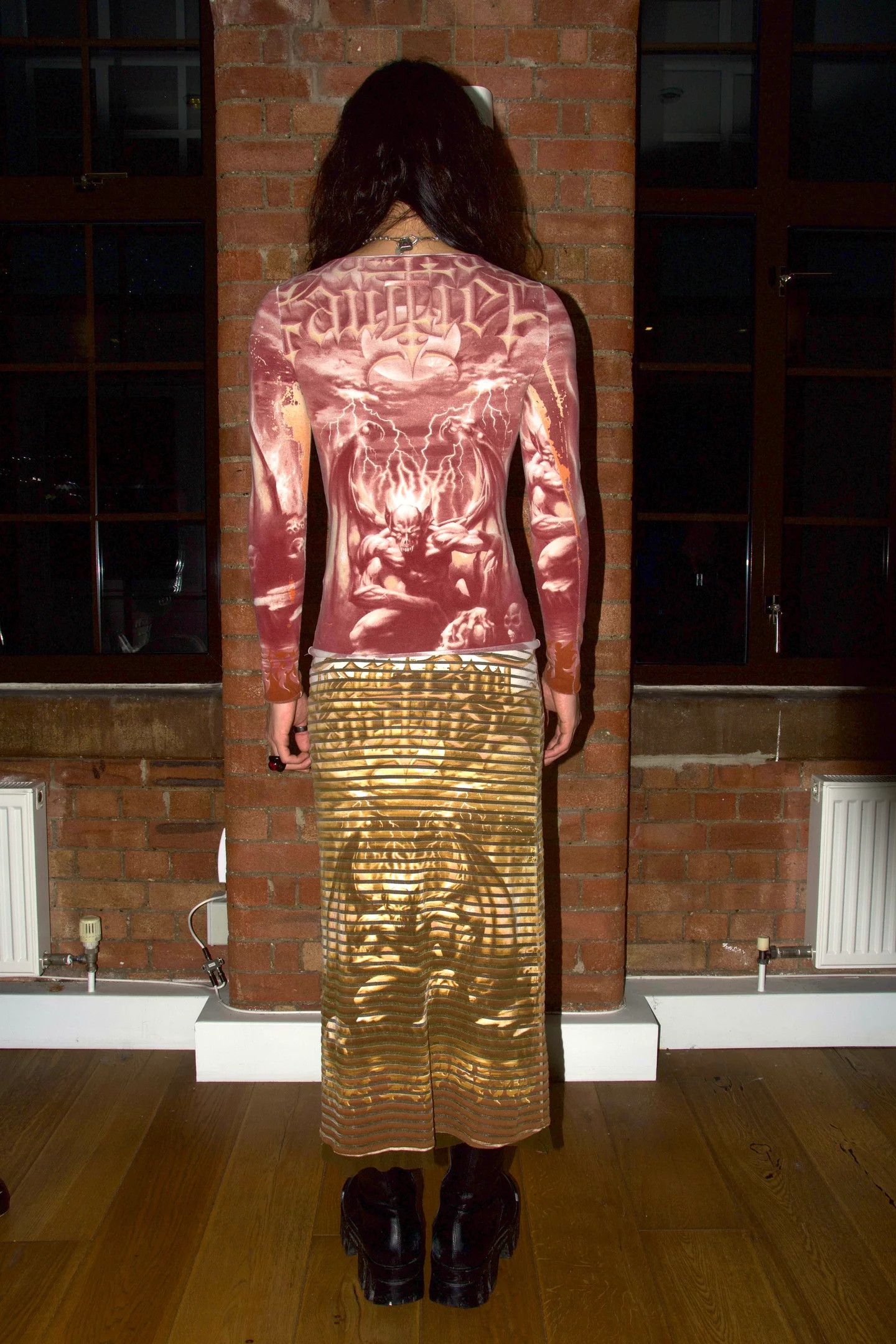 Jean Paul Gaultier JEAN PAUL GAULTIER Set Mesh Top Suit Cardigan 2001 Demon Size L / US 10 / IT 46 - 6 Thumbnail