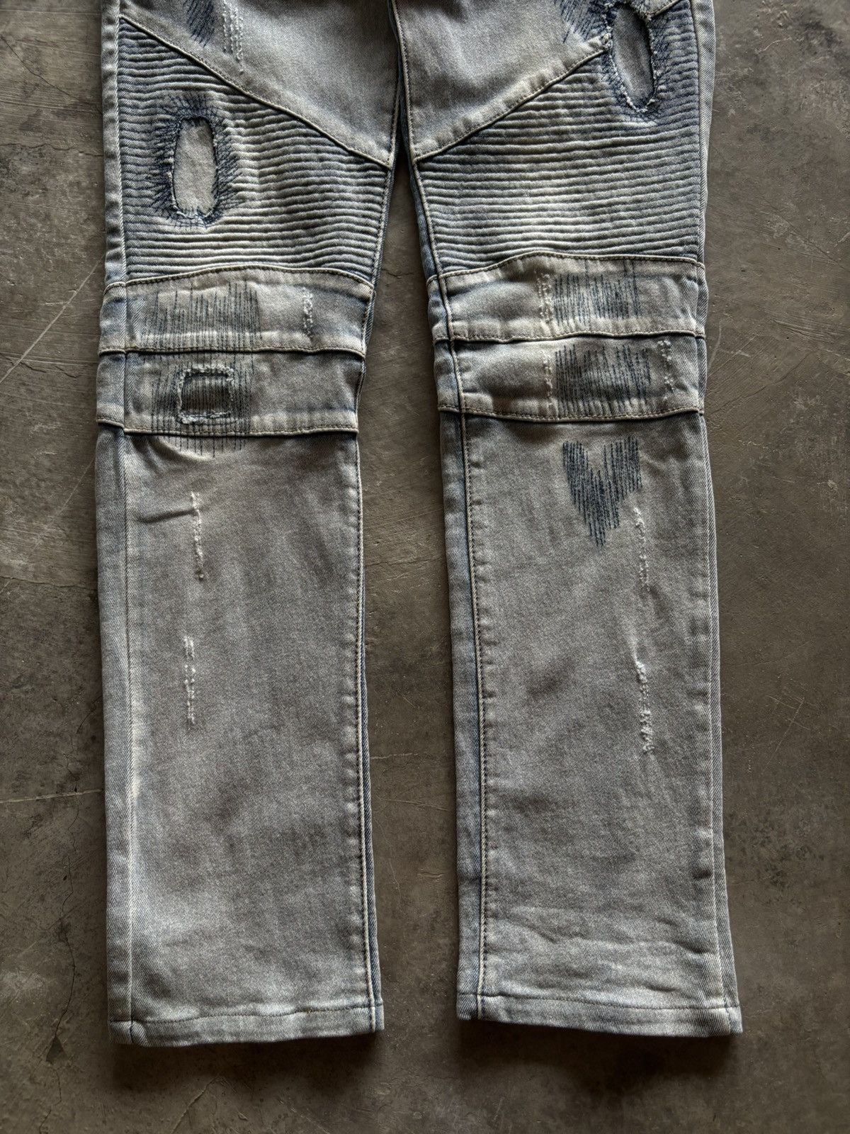 Hysteric Glamour IN THE ATTIC biker pant denim sashiko japanese balmain style Size US 29 - 15 Thumbnail