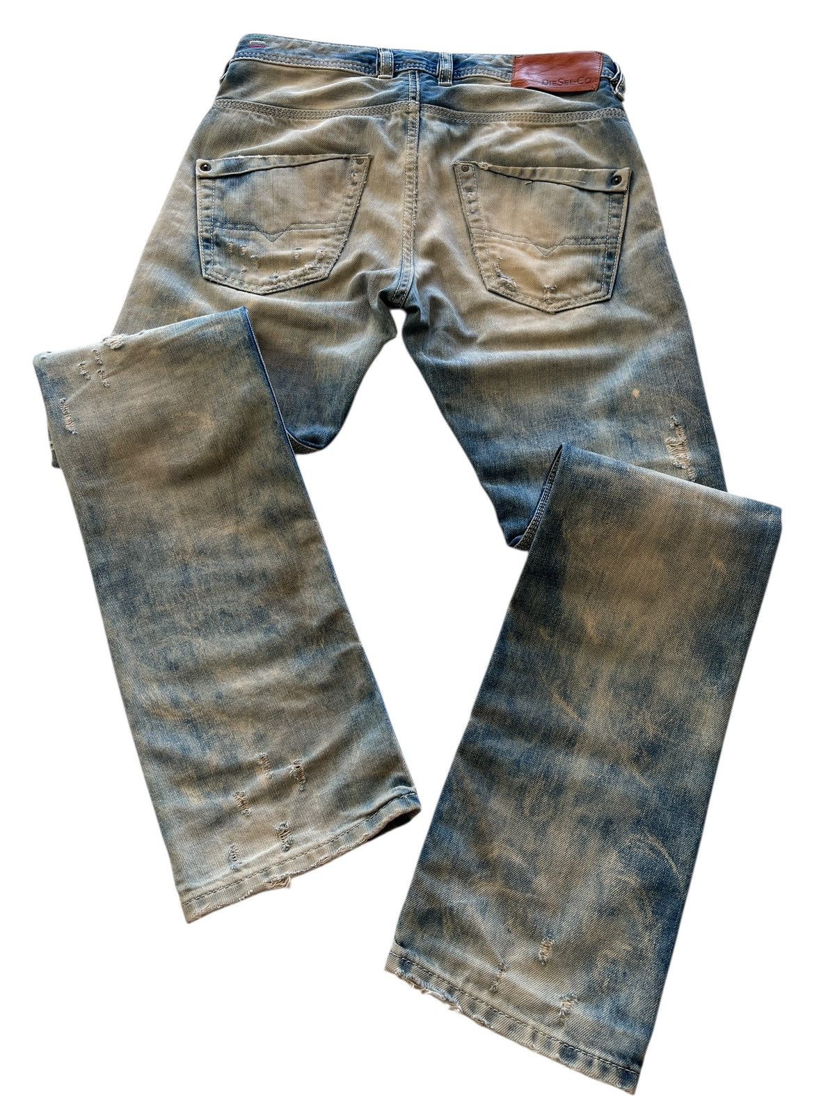 Diesel Diesel Krooley Regular Slim Carrot Distressed Denim Size US 29 - 14 Thumbnail