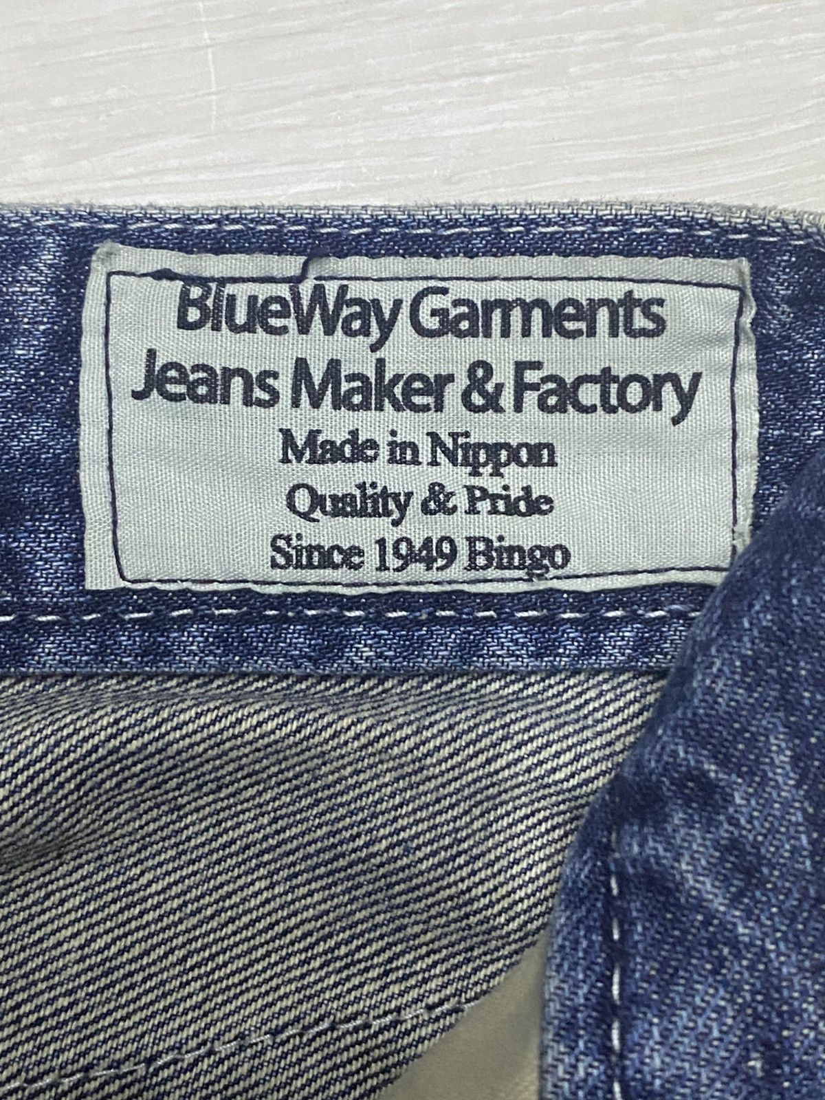 Tornado Mart Vtg Blue Way Made in Nippon Flare Bootcut Distressed Jeans Size US 33 - 16 Thumbnail