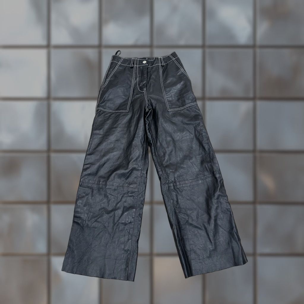 Deadwood Leather Deadwood Black Pants Cropped Women 36 Leather Size 25" / US 0 / IT 36 - 1 Thumbnail