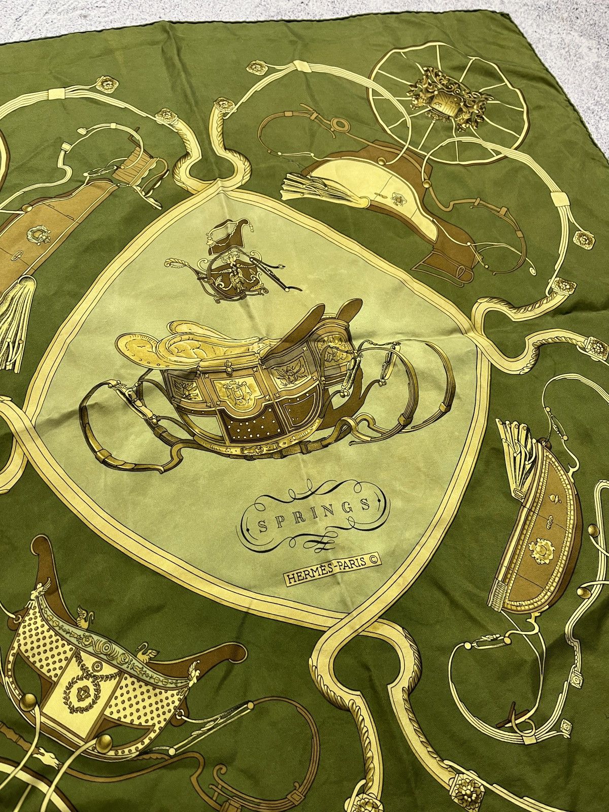 Hermes Vintage 90’s Hermes Springs Silk Scarf Philippe LeDoux Rare Size ONE SIZE - 6 Thumbnail
