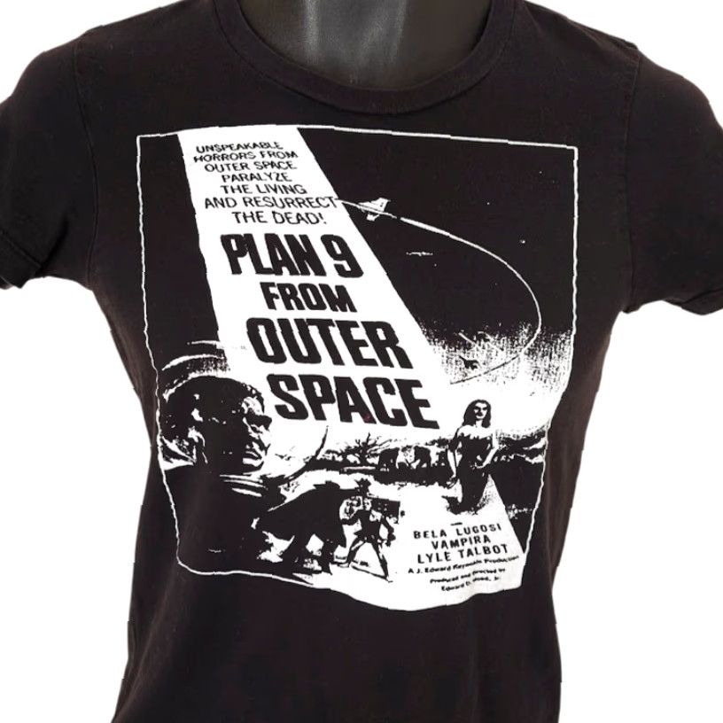 Plan C Plan 9 From Outer Space T Shirt Womens Size Small Black Ed Wood Bela Lugosi Size S / US 4 / IT 40 - 2 Thumbnail