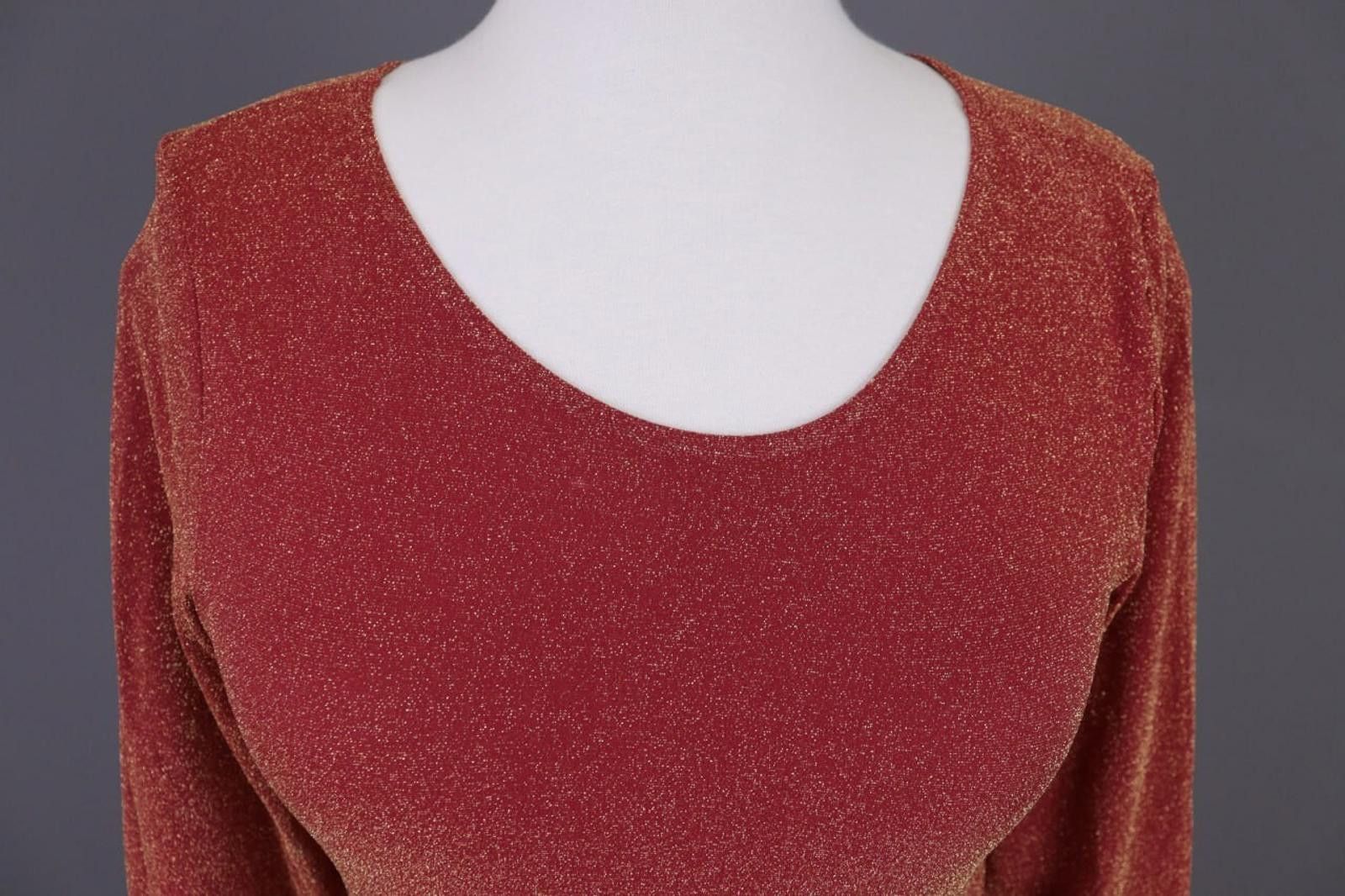 Wolford Wolford Metallics Austria Burgundy Relaxed Top Shirt Size M Size M / US 6-8 / IT 42-44 - 3 Thumbnail