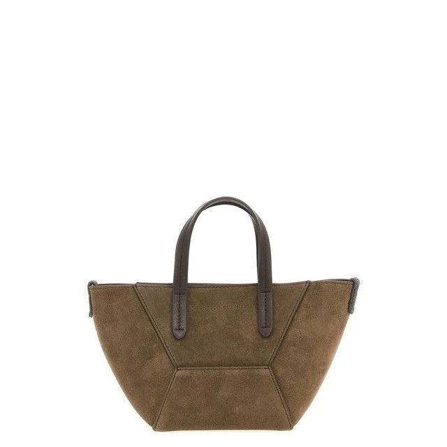 Brunello Cucinelli BRUNELLO CUCINELLI Essence Large Brown Top Handle Bag New & Size ONE SIZE - 1 Thumbnail