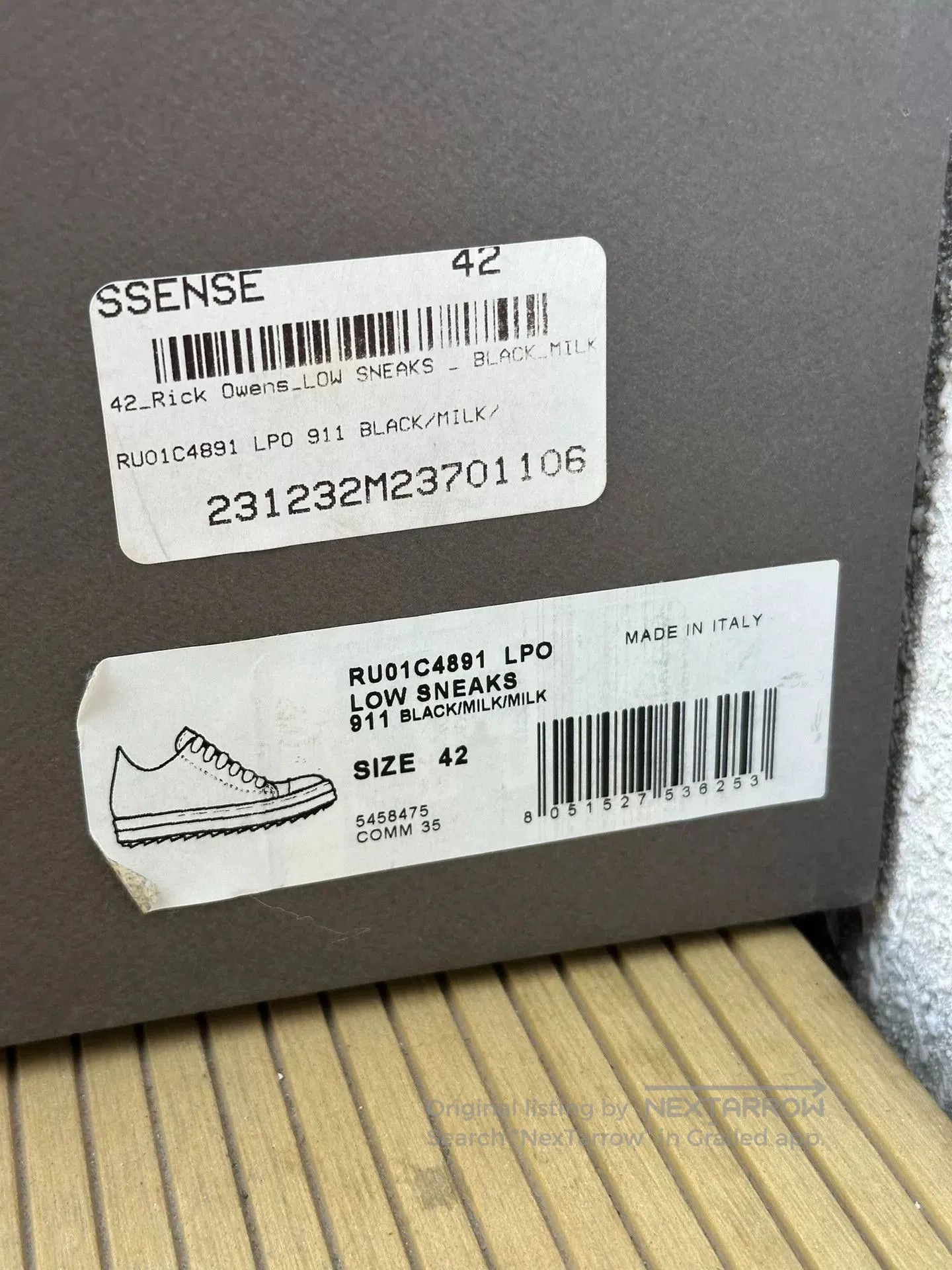 Rick Owens Rick Owens x Converse Calf Leather Low Top. Size US 9 / EU 42 - 9 Thumbnail