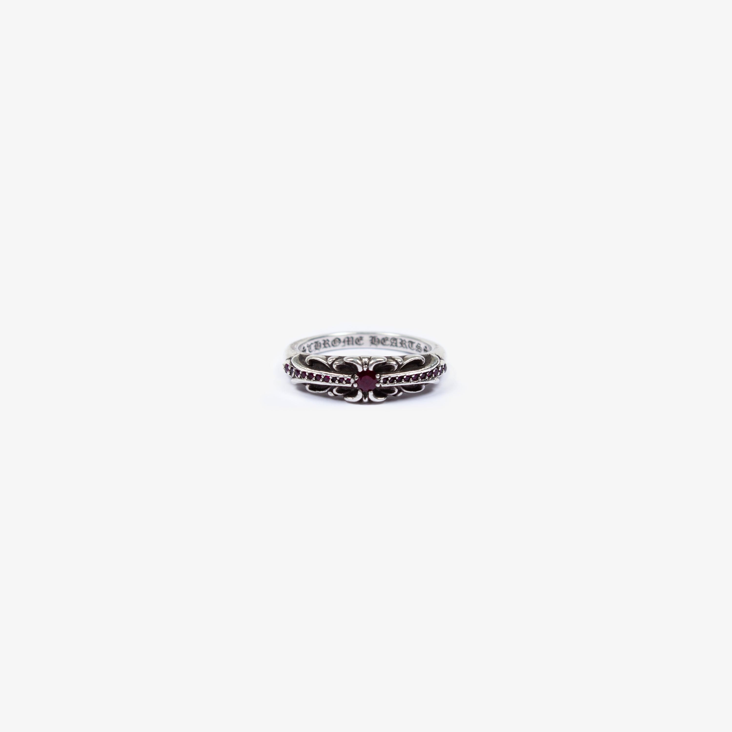 Chrome Hearts CHROME HEARTS RED RUBY BABY FLORAL RING Size ONE SIZE - 2 Thumbnail