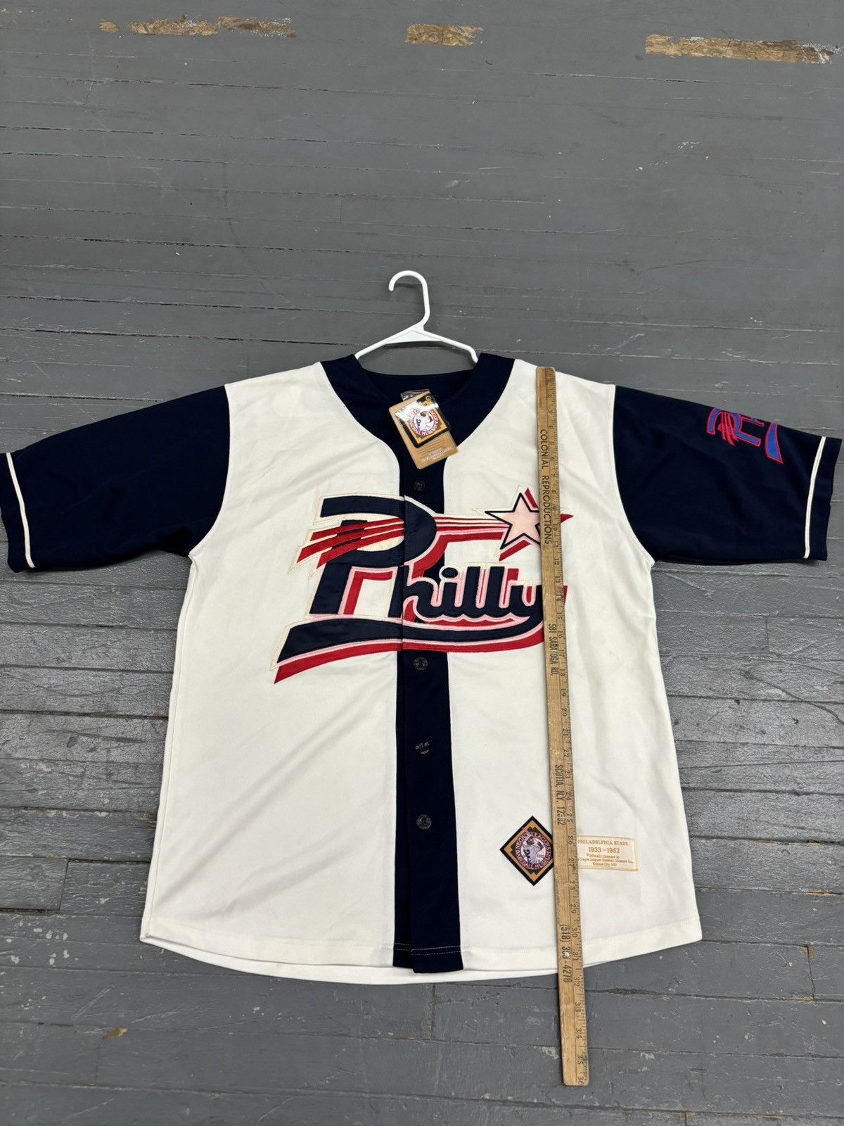 Authentic Negro Leagues × MLB × Vintage Vintage NLBM Philly Stars Negro League Baseball Jersey Size US L / EU 52-54 / 3 - 8 Thumbnail