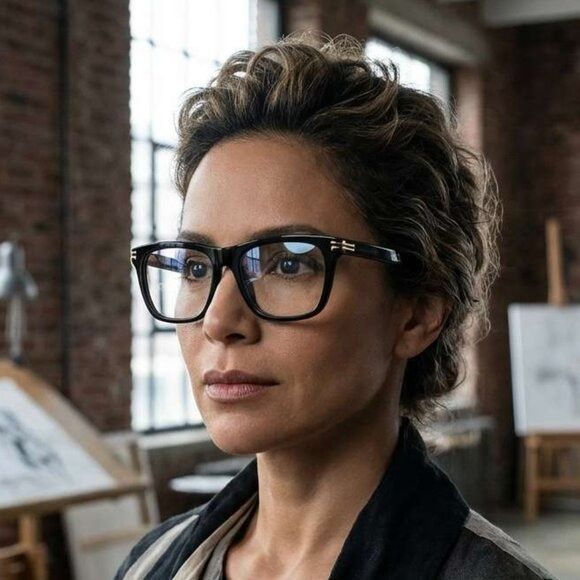 Marc Jacobs Marc Jacobs MJ 1084 0807 00 Eyeglasses Black 52mm Square Size ONE SIZE - 8 Thumbnail