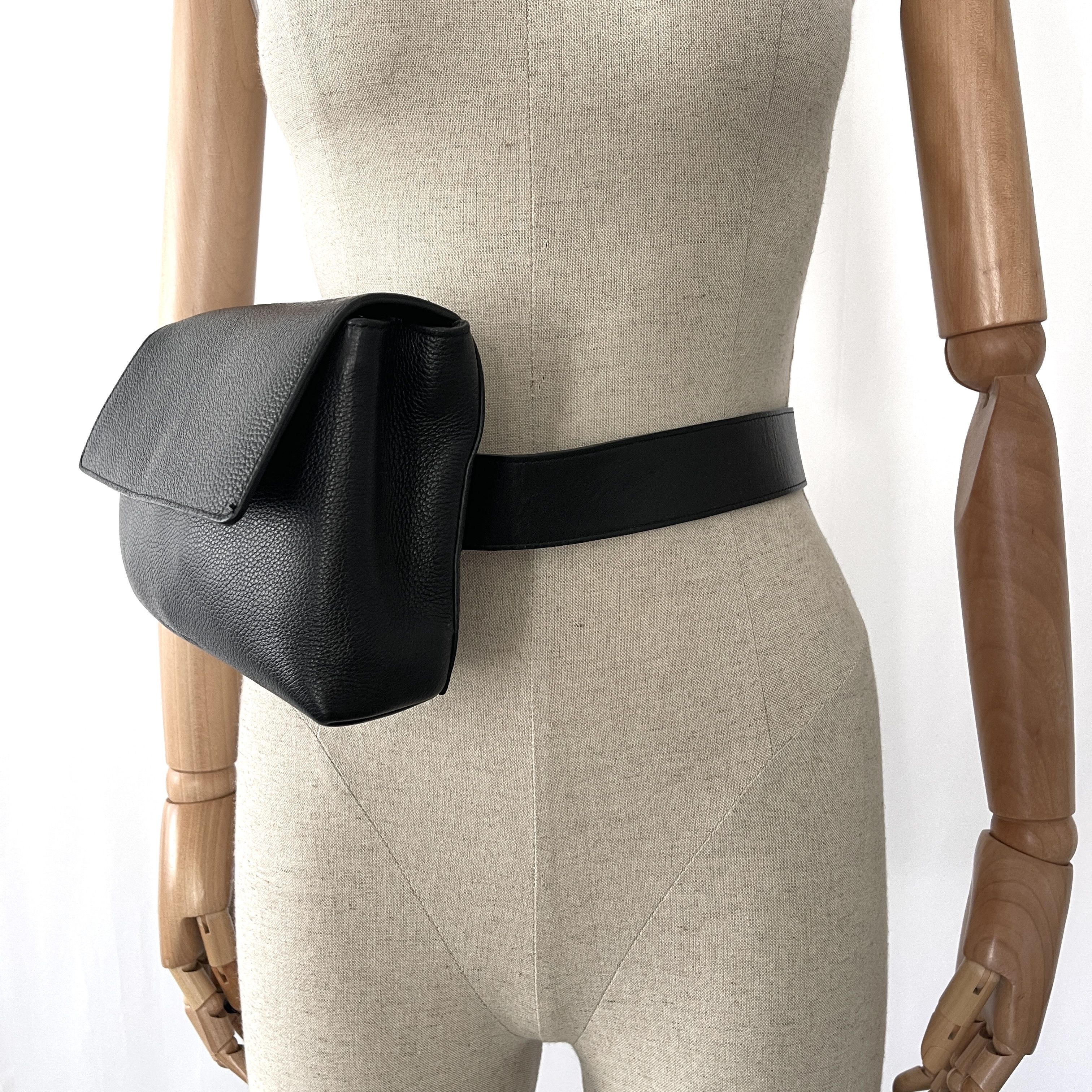 Ann Demeulemeester ANN DEMEULEMEESTER Arta Black Leather Waist Bag Size ONE SIZE - 6 Thumbnail