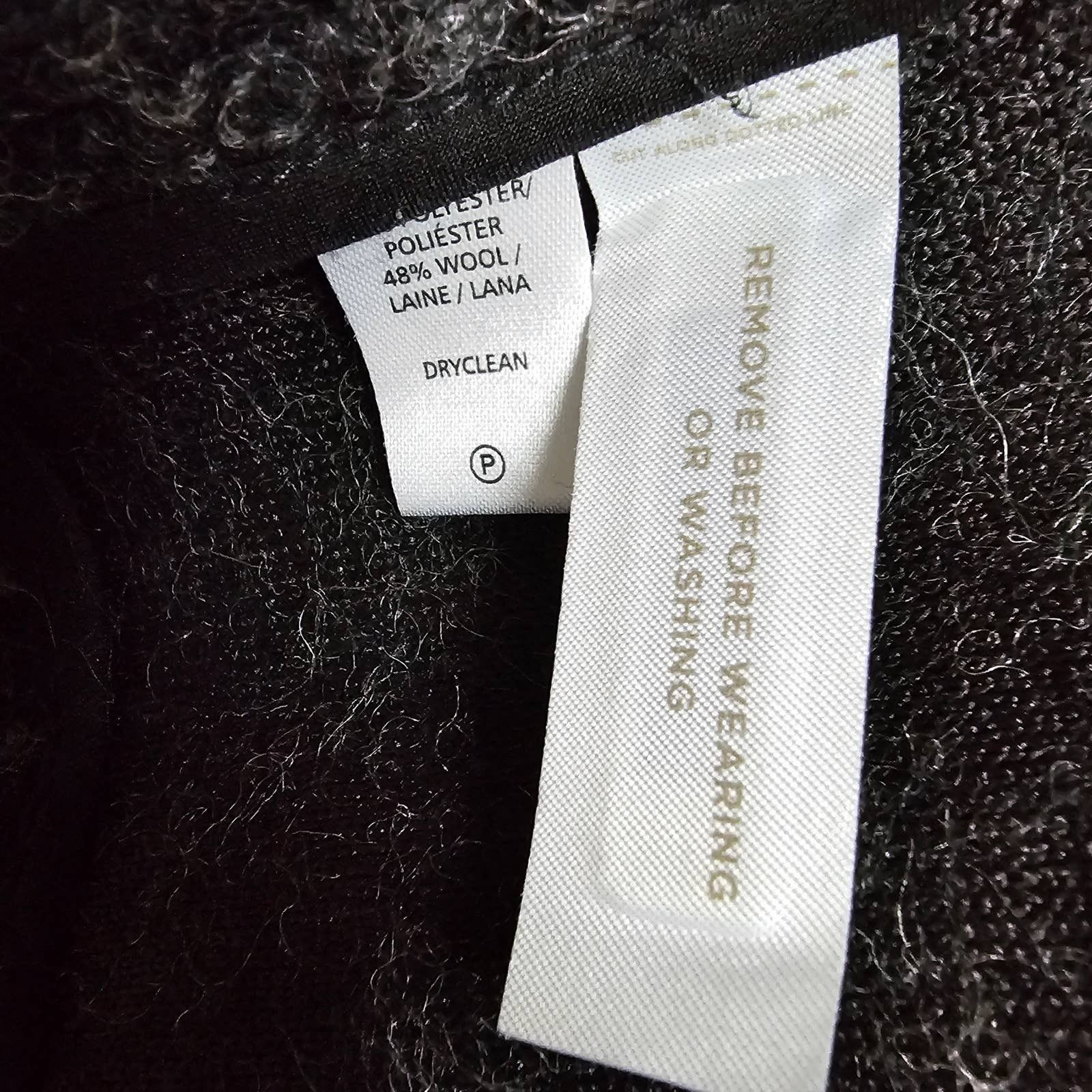 Loft Womens Loft Wool Blend Moto Jacket Black/Gray Size 6 Size M / US 6-8 / IT 42-44 - 5 Thumbnail