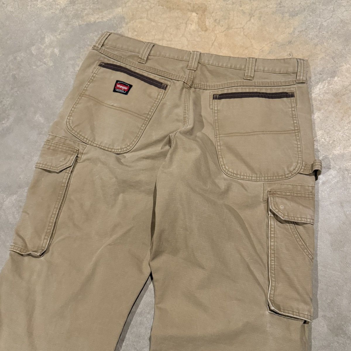 Carhartt 2000s Wrangler Faded Distressed Double Knee Cargo Work Pants Size US 38 / EU 54 - 10 Thumbnail