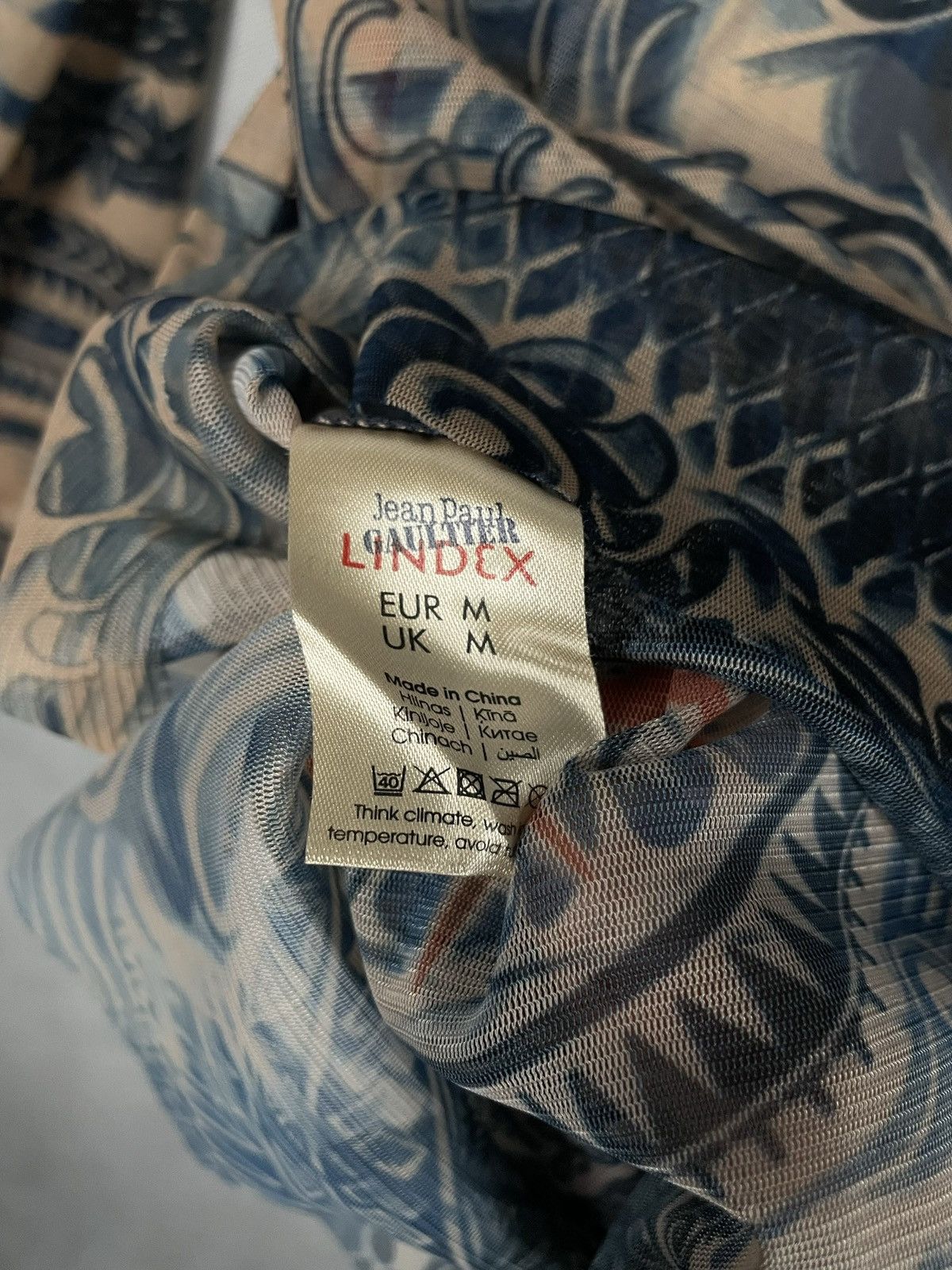 Jean Paul Gaultier × Vintage Jean Paul Gaultier JPG Lindex Vintage Mesh Long Sleeve Top Size M / US 6-8 / IT 42-44 - 11 Thumbnail