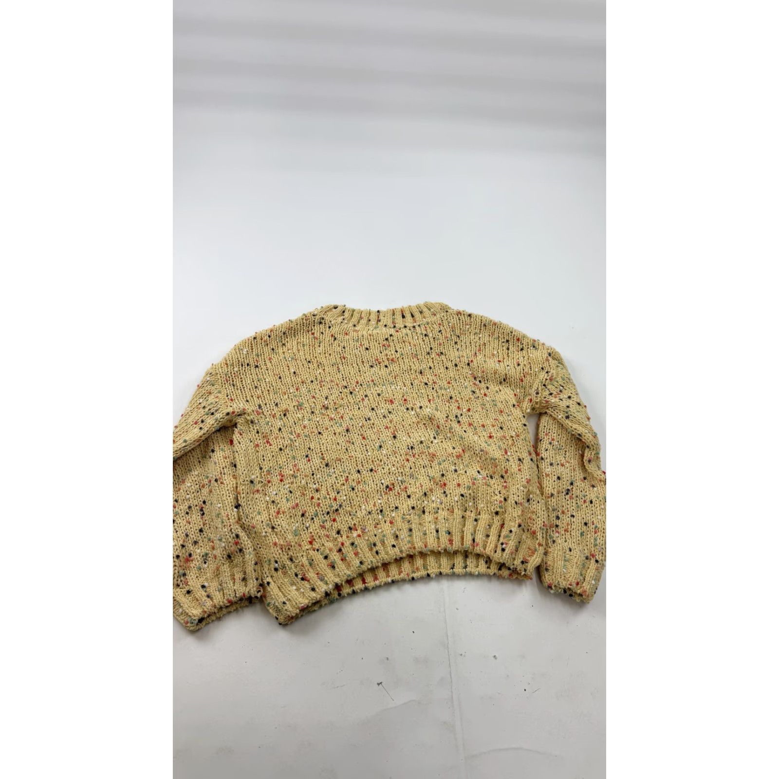 Vintage Blu Pepper Sweater Womens Large Yellow Confetti Knit Crewneck Pullover Soft Size L / US 10 / IT 46 - 6 Thumbnail