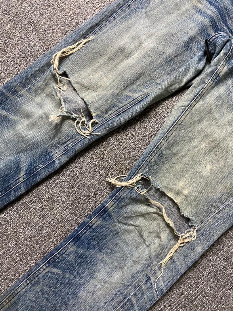 Lee Lee Riders Distressed Denim Ripped Jeans (184) Size US 32 / EU 48 - 10 Thumbnail