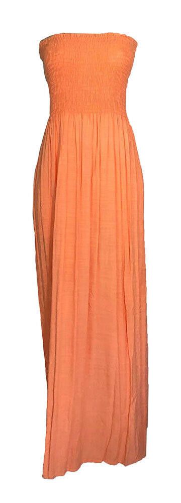 Designer New Orange Dress Strapless M Size M / US 6-8 / IT 42-44 - 1 Thumbnail