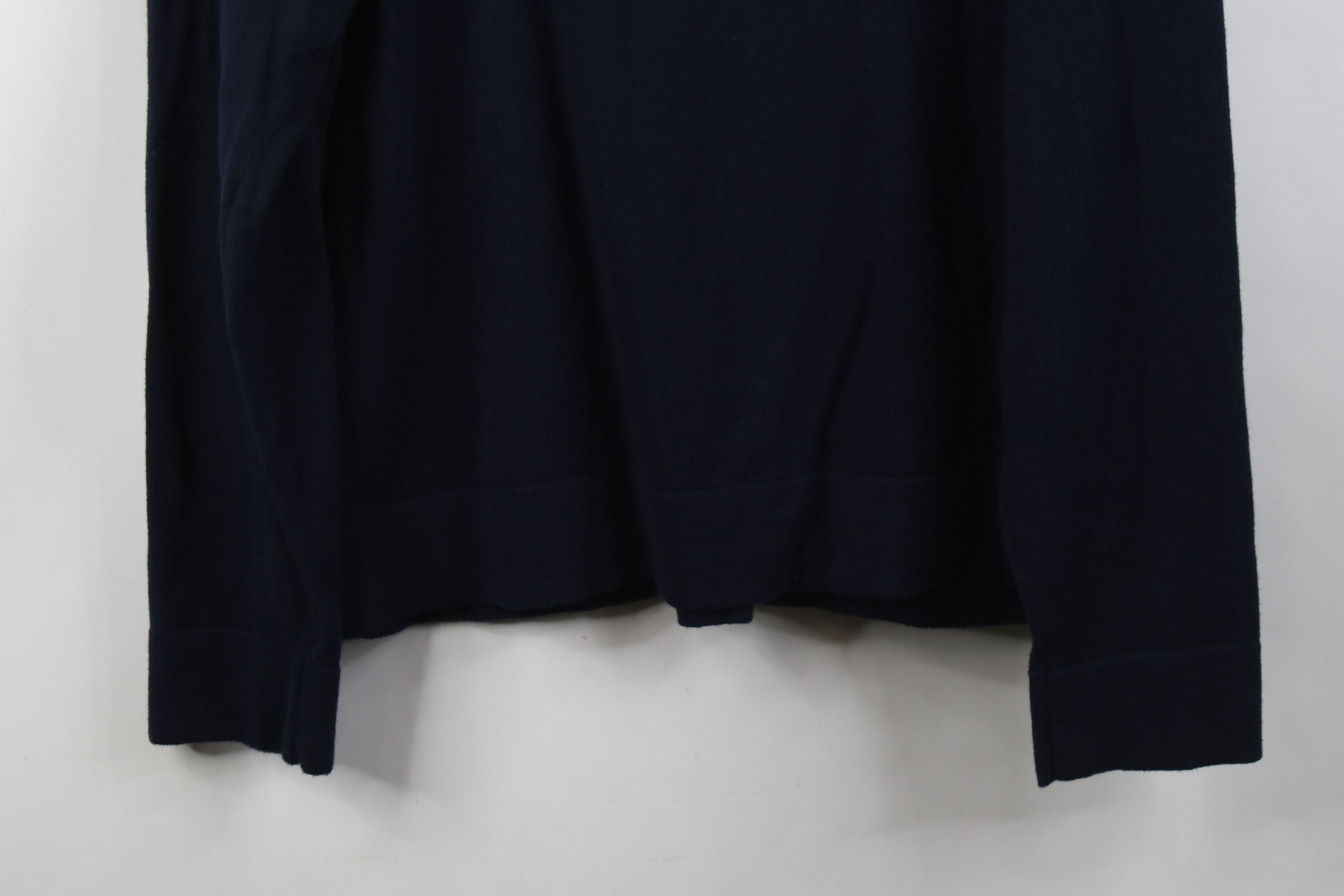 L.L. Bean Vintage LL Bean Cashmere Knit V-Neck Sweater Navy Blue Size US L / EU 52-54 / 3 - 8 Thumbnail
