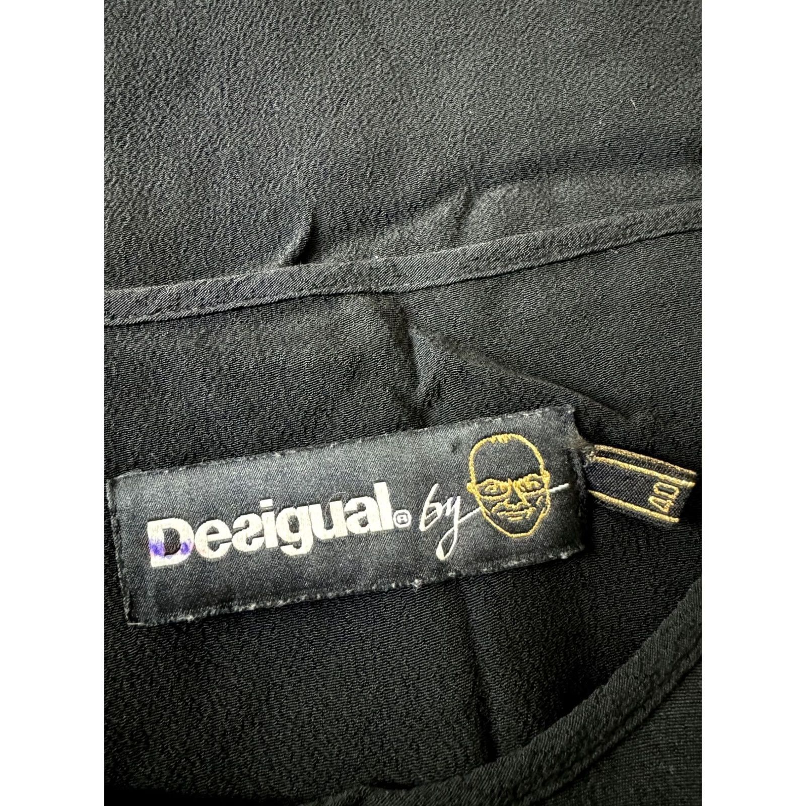 Desigual Desigual Christian Lacroix Womens Dress A-Line Black Knee Length Size 40 Size S / US 4 / IT 40 - 7 Thumbnail