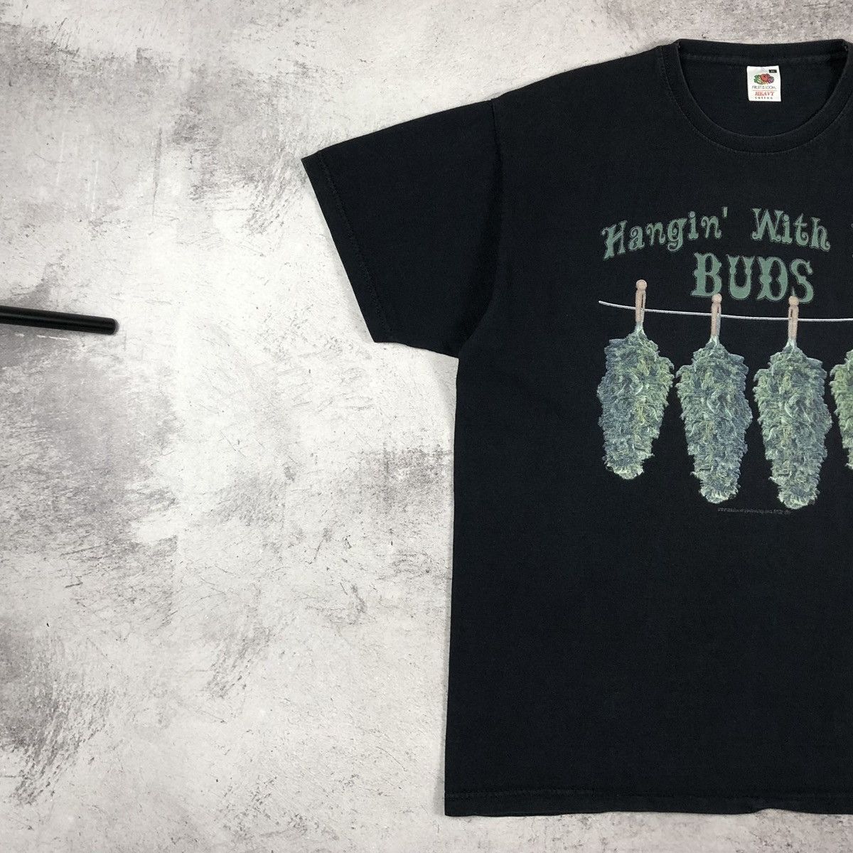 Vintage Hanging With My Buds Weed Graphic Tee Size US XL / EU 56 / 4 - 10 Thumbnail