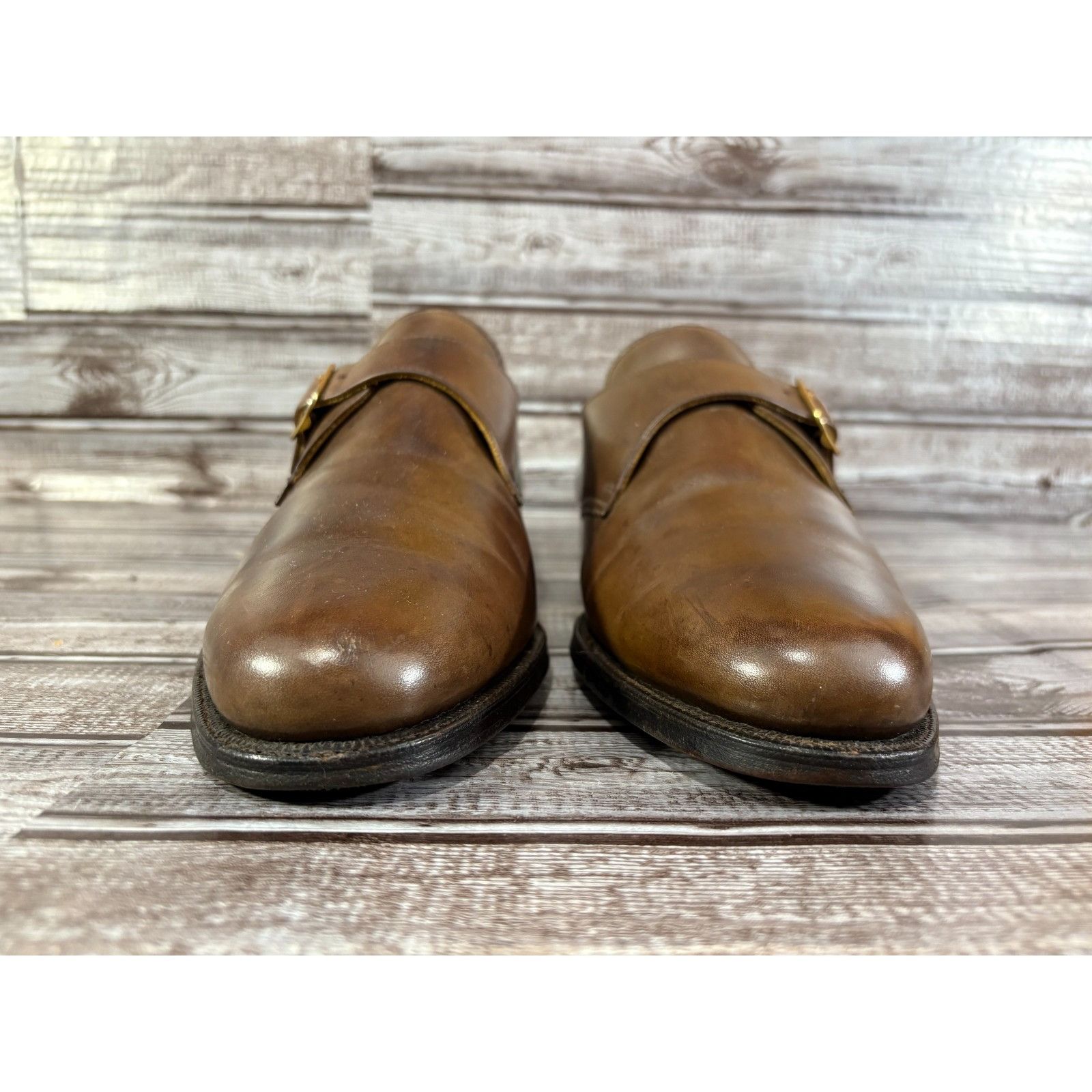 Brooks Brothers Brooks Brothers Peal & Co CROCKETT JONES Monk Dress Shoes co Size US 8.5 / EU 41-42 - 2 Thumbnail