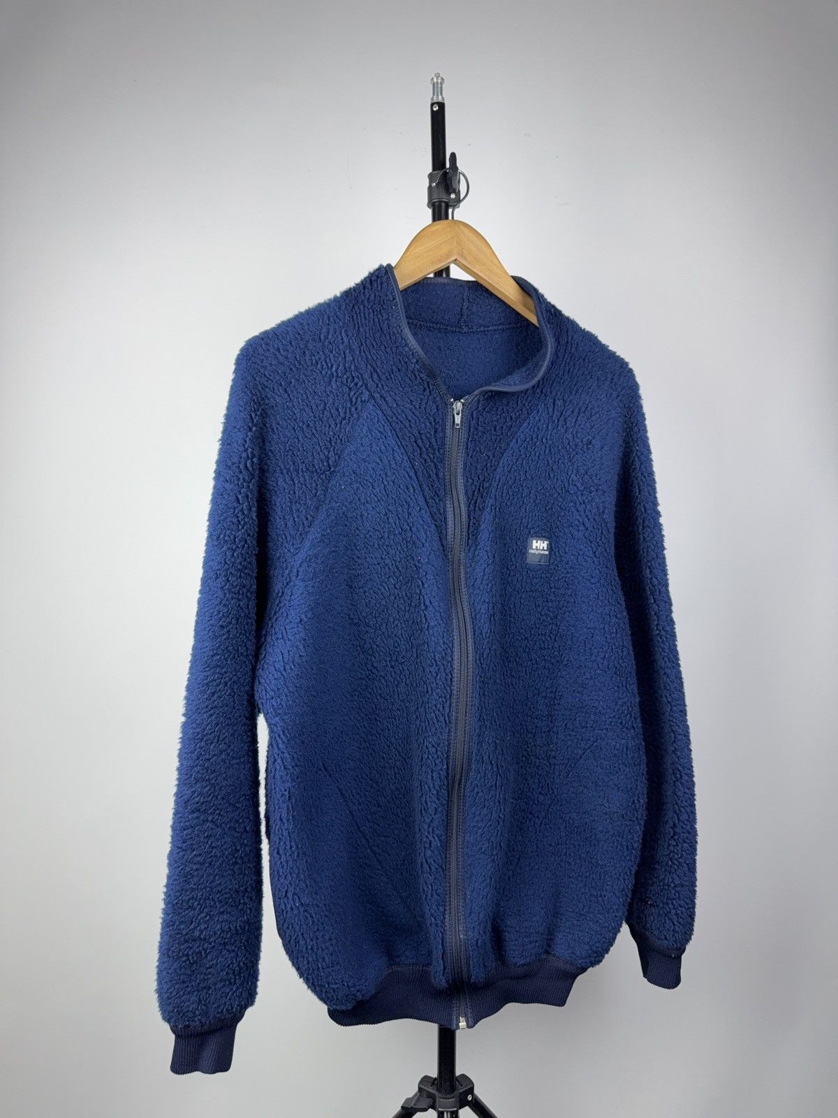 Helly Hansen Retro VNTG Helly Hansen Navy Sherpa Fleece Jacket Outdoor L Size US L / EU 52-54 / 3 - 1 Thumbnail