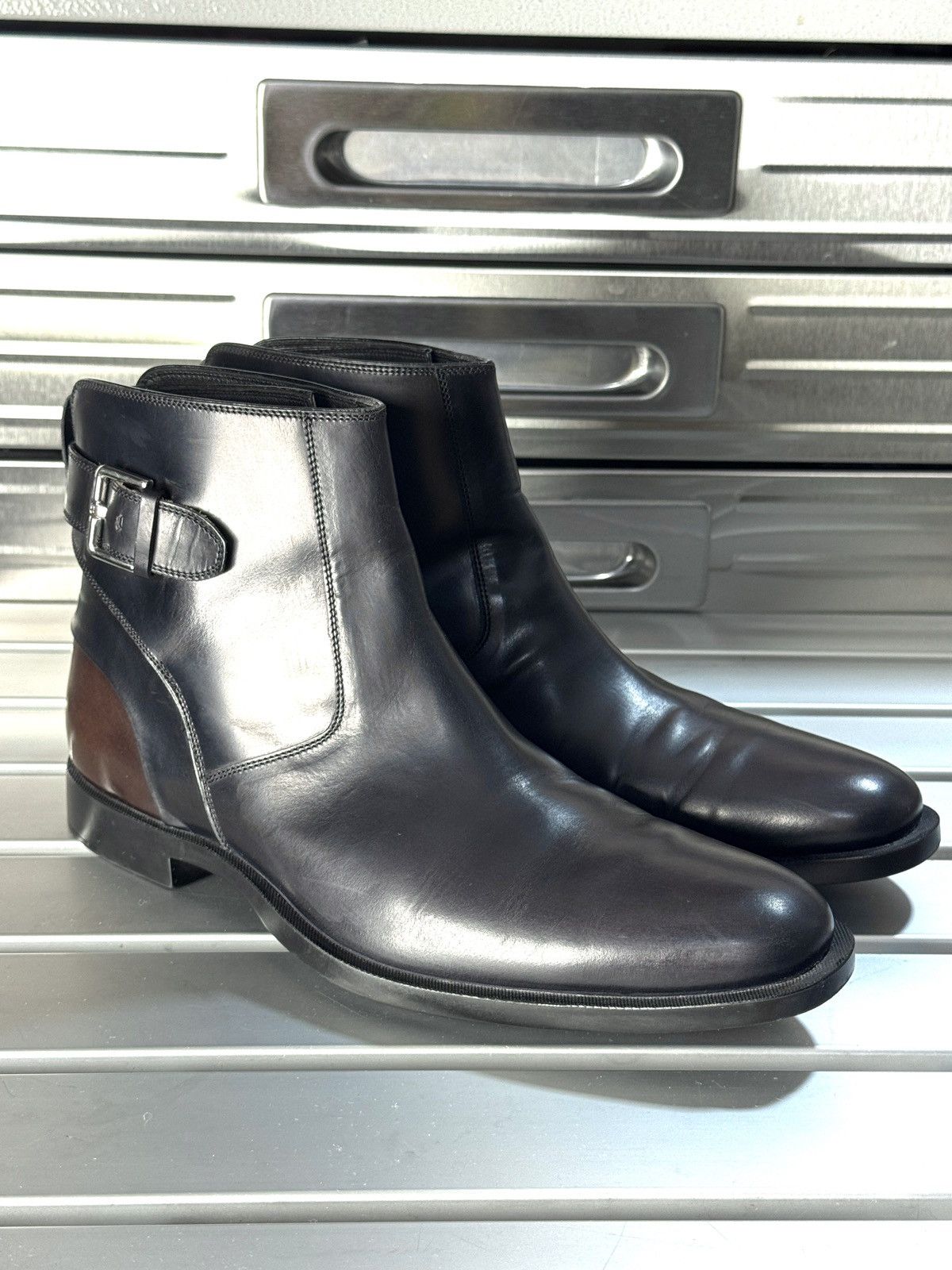 Dior DIOR MEN BLACK CALFSKIN BUCKLE BOOTS Sz US 6.5 Size US 6.5 / EU 39-40 - 1 Thumbnail