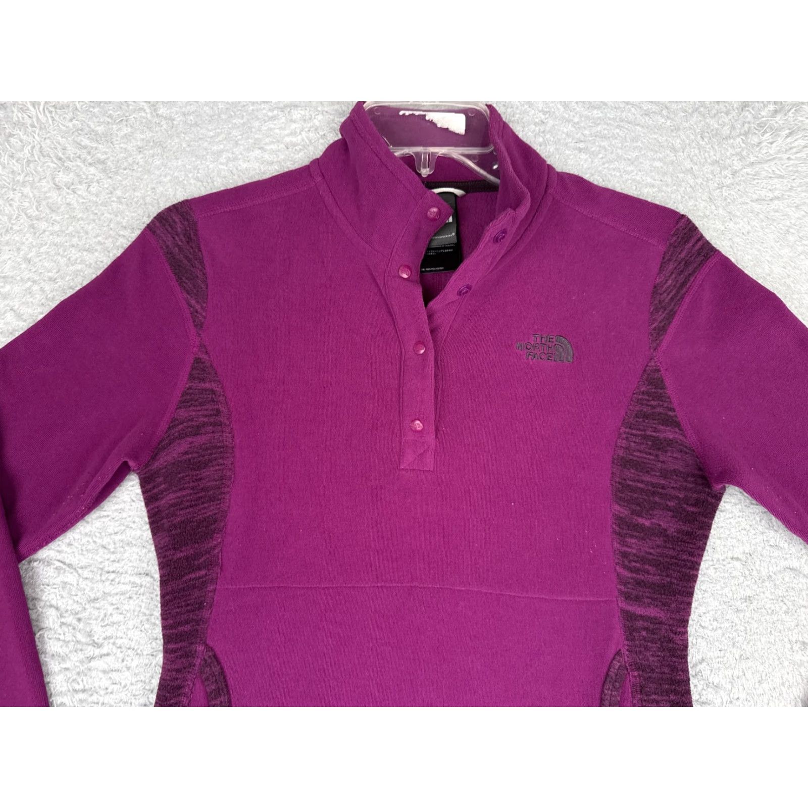 The North Face The North Face Sweater Womens XS Purple Fleece Henley Snap Pockets Mock Neck Raglan Slim Pullover Casual Winter Snow Ski Travel Size XS / US 0-2 / IT 36-38 - 4 Thumbnail