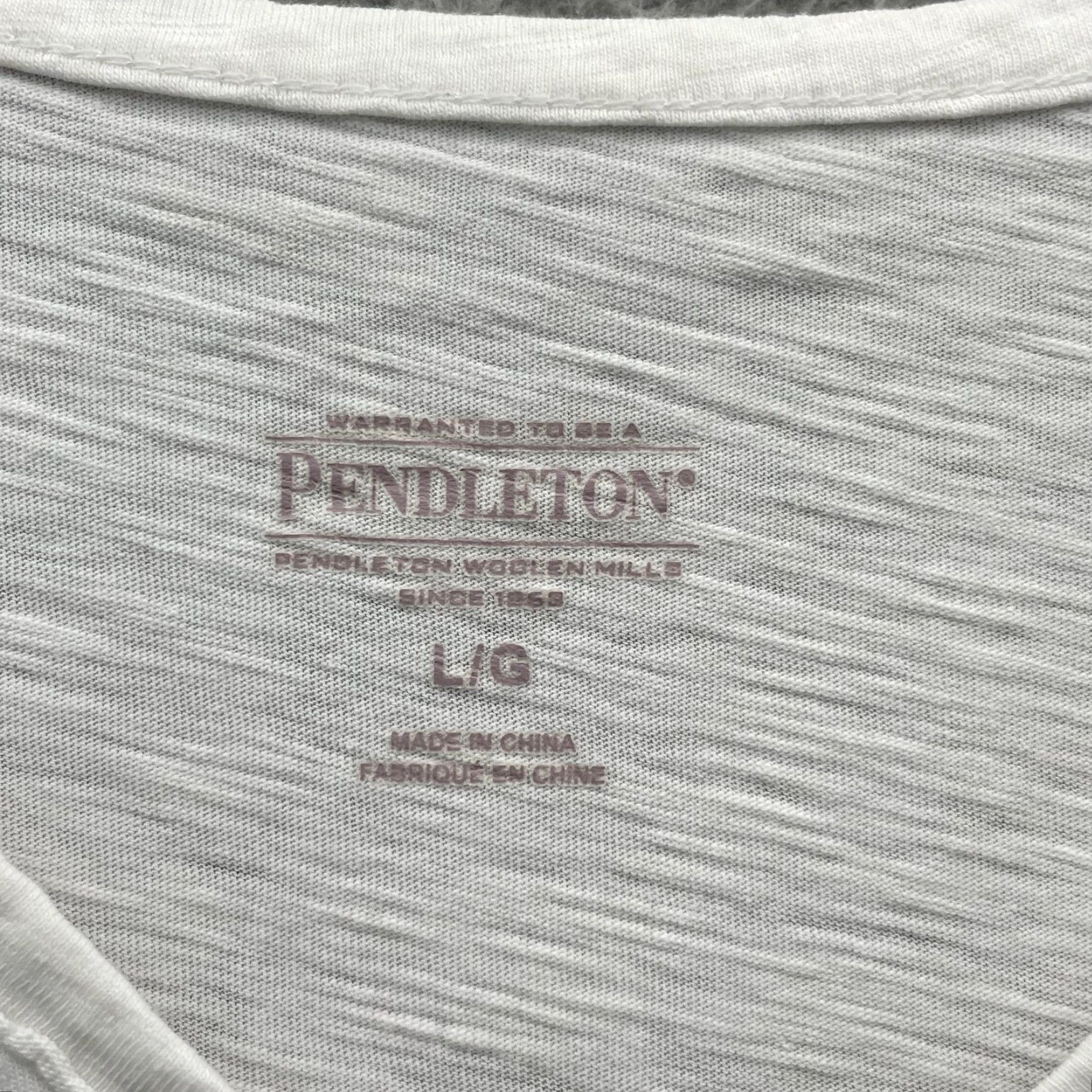 Pendleton Pendleton Shirt Women Large V-neck 90's Chic Classic Basics Minimalists Outdoor White Size L / US 10 / IT 46 - 3 Thumbnail