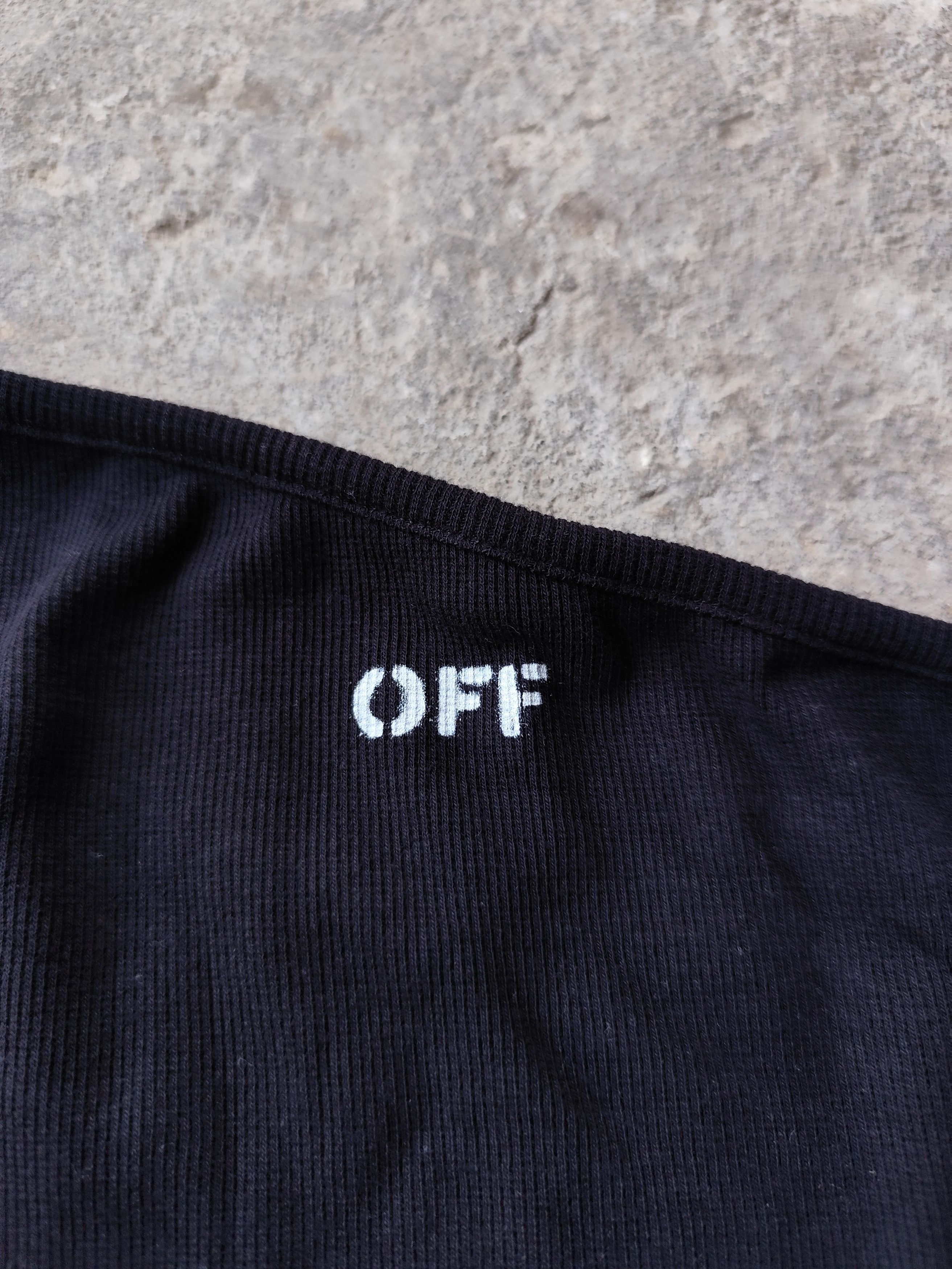 Off-White Off-white Assymetric ribbed crop tank top Size S / US 4 / IT 40 - 3 Thumbnail