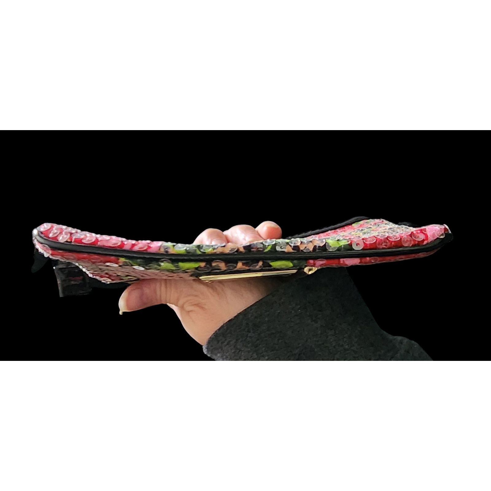 Betsey Johnson Betsey Johnson Betseyville Wristlet Sequin Cheetah Blossom Size ONE SIZE - 4 Thumbnail