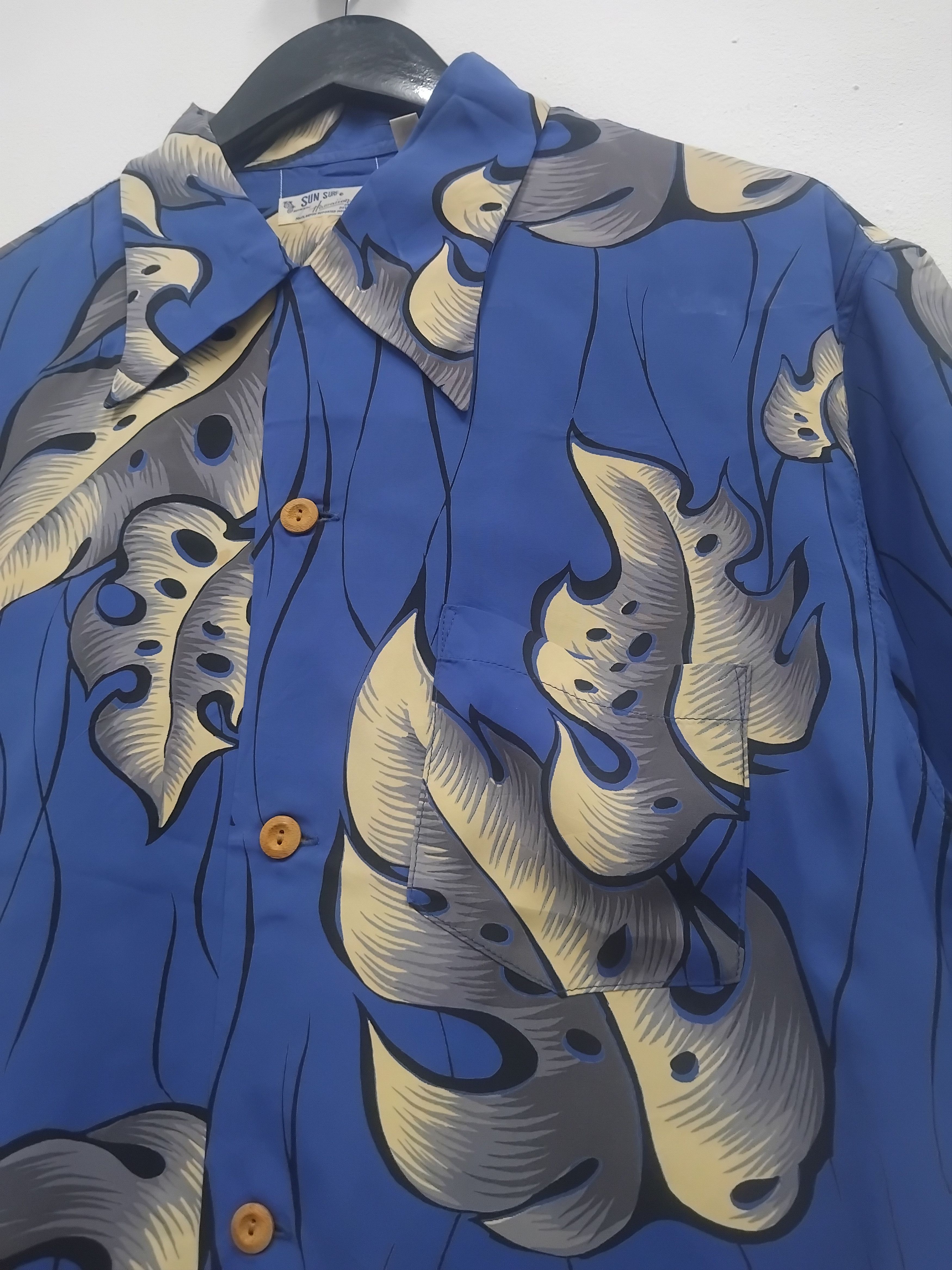 Sugar Cane Sun surf Leaf Tree Japanese brand Hawaiian Shirt Size US L / EU 52-54 / 3 - 12 Thumbnail