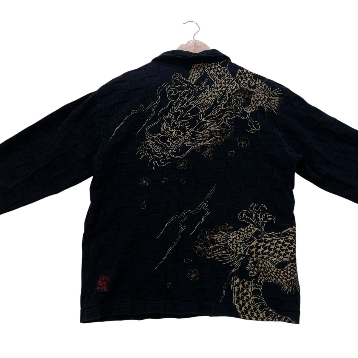 Toyo Enterprises 💥Vintage Karakuri Tamashi Plaid Checked Embroidery Dragon Size US L / EU 52-54 / 3 - 3 Thumbnail