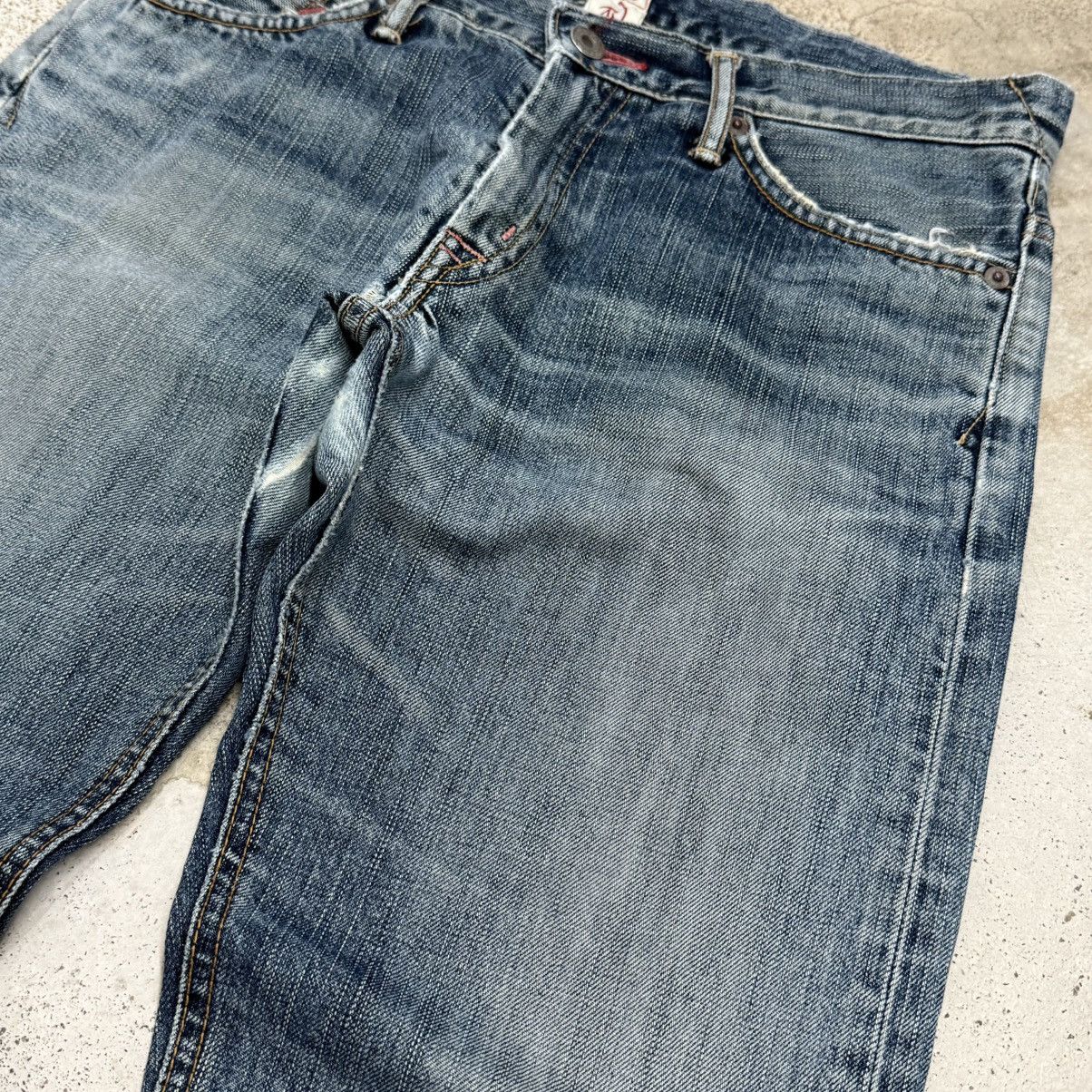Edwin Miss Edwin 503 Rude Distressed Japanese Denim Pants Size 28" / US 6 / IT 42 - 7 Thumbnail