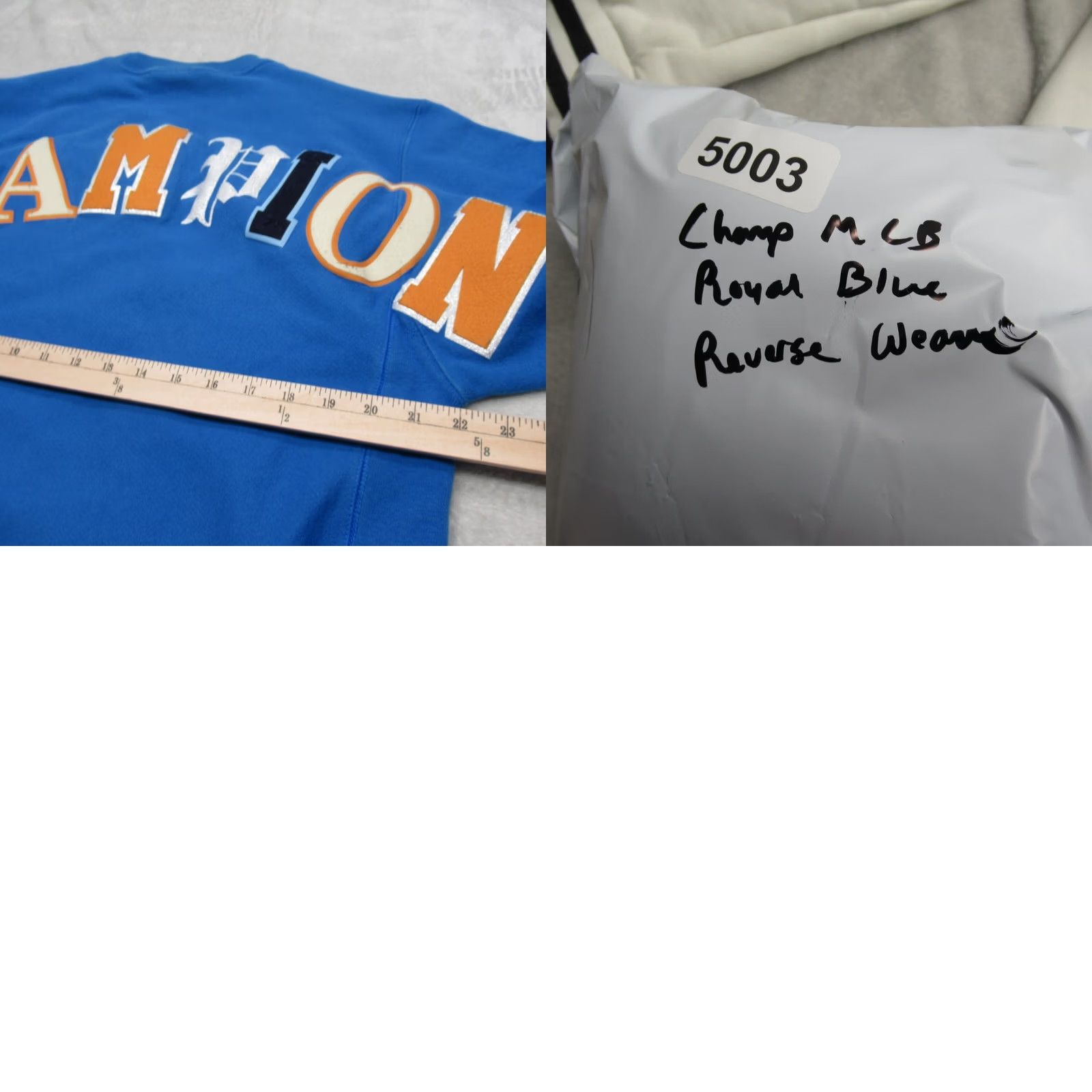 Champion Champion Sweatshirt Mens M Royal Blue Reverse Weave Graphic Print Logo Crew Neck Pullover Fleece Cotton Blend Size US M / EU 48-50 / 2 - 9 Thumbnail