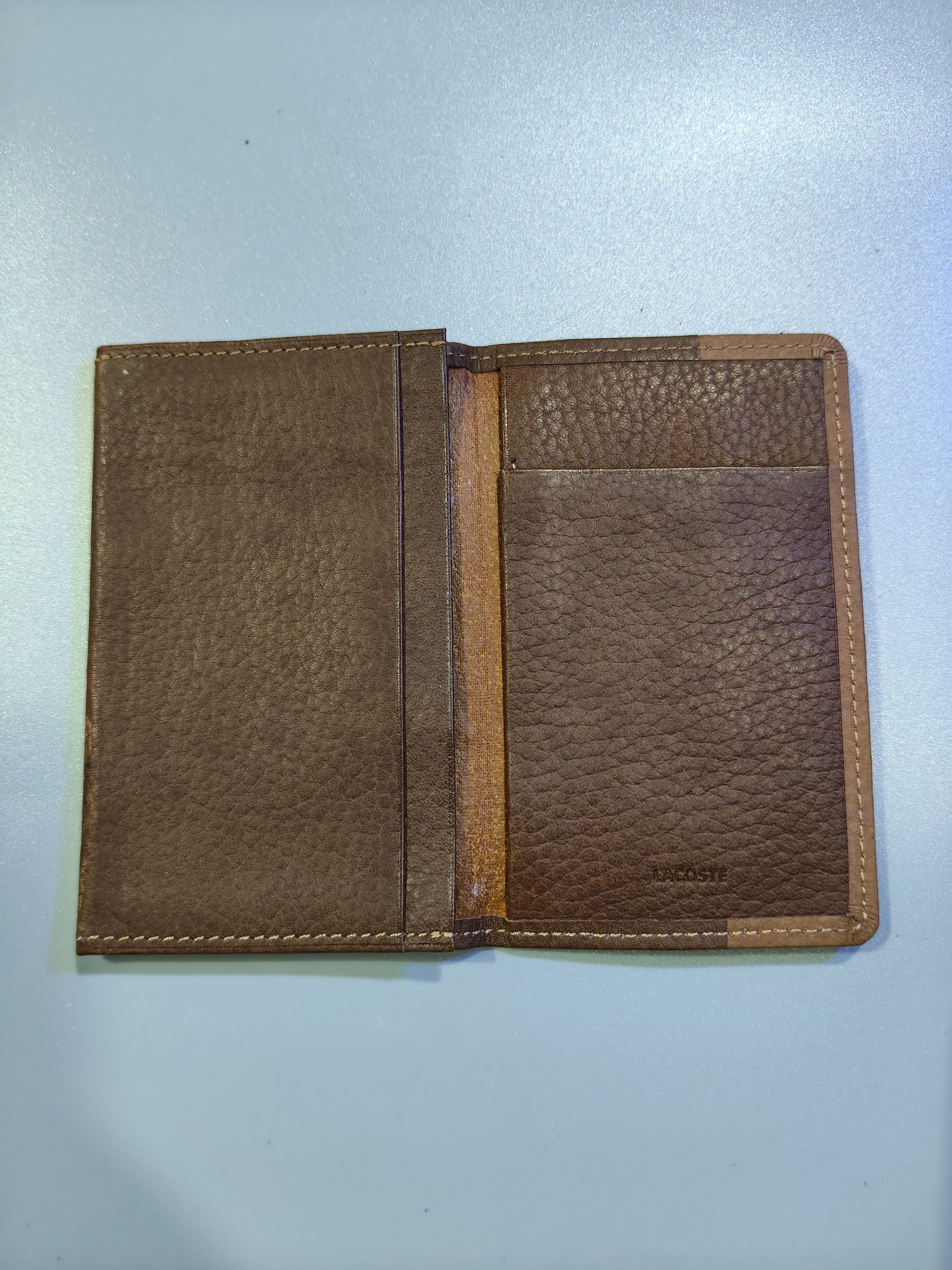 Lacoste brown leather small wallet branded by Lacoste. Size ONE SIZE - 3 Thumbnail