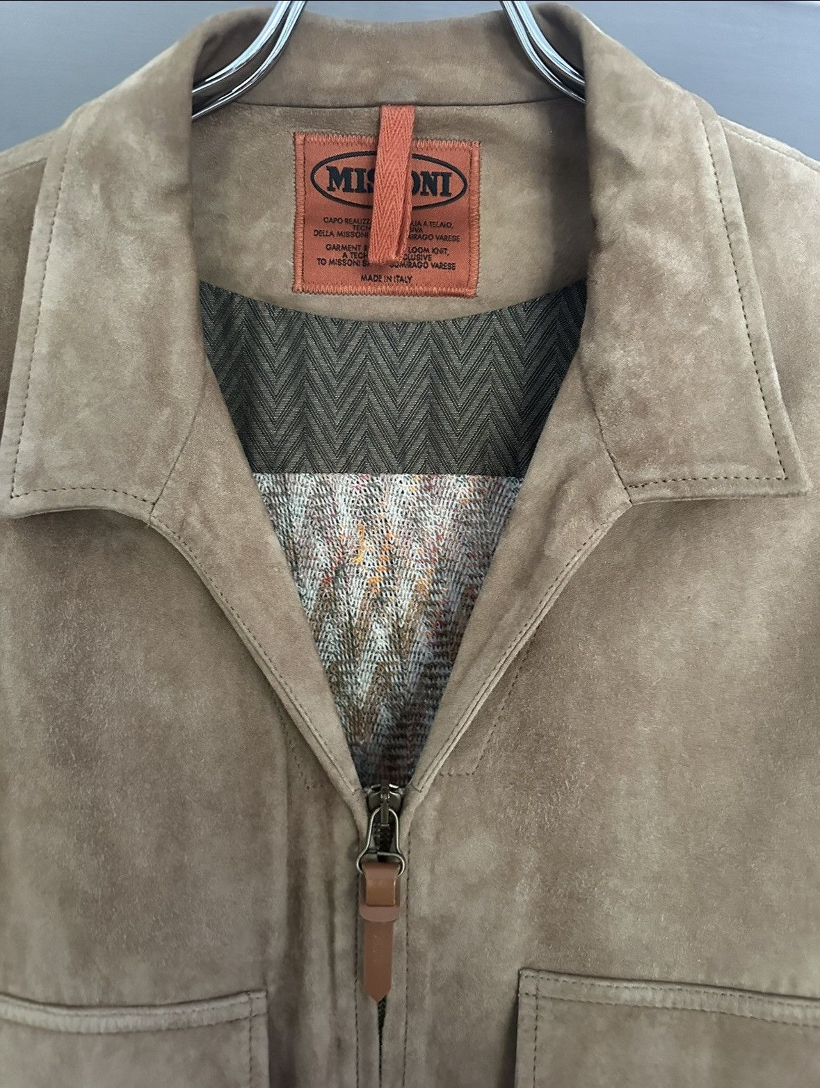 Missoni Reversed leather brown jacket Size US L / EU 52-54 / 3 - 2 Thumbnail