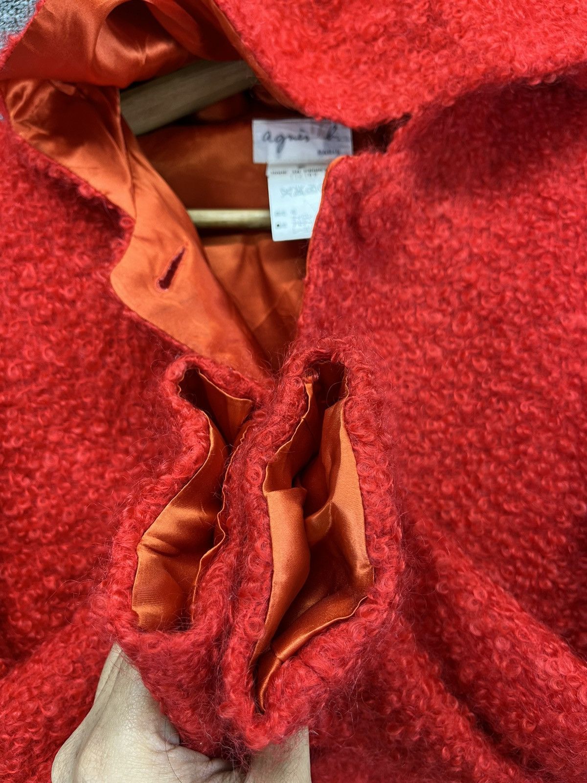 agnes b. Vintage Agnes B. Deep Pile Fleece Hoodie Jacket Size XXS / US 00 / IT 34 - 10 Thumbnail