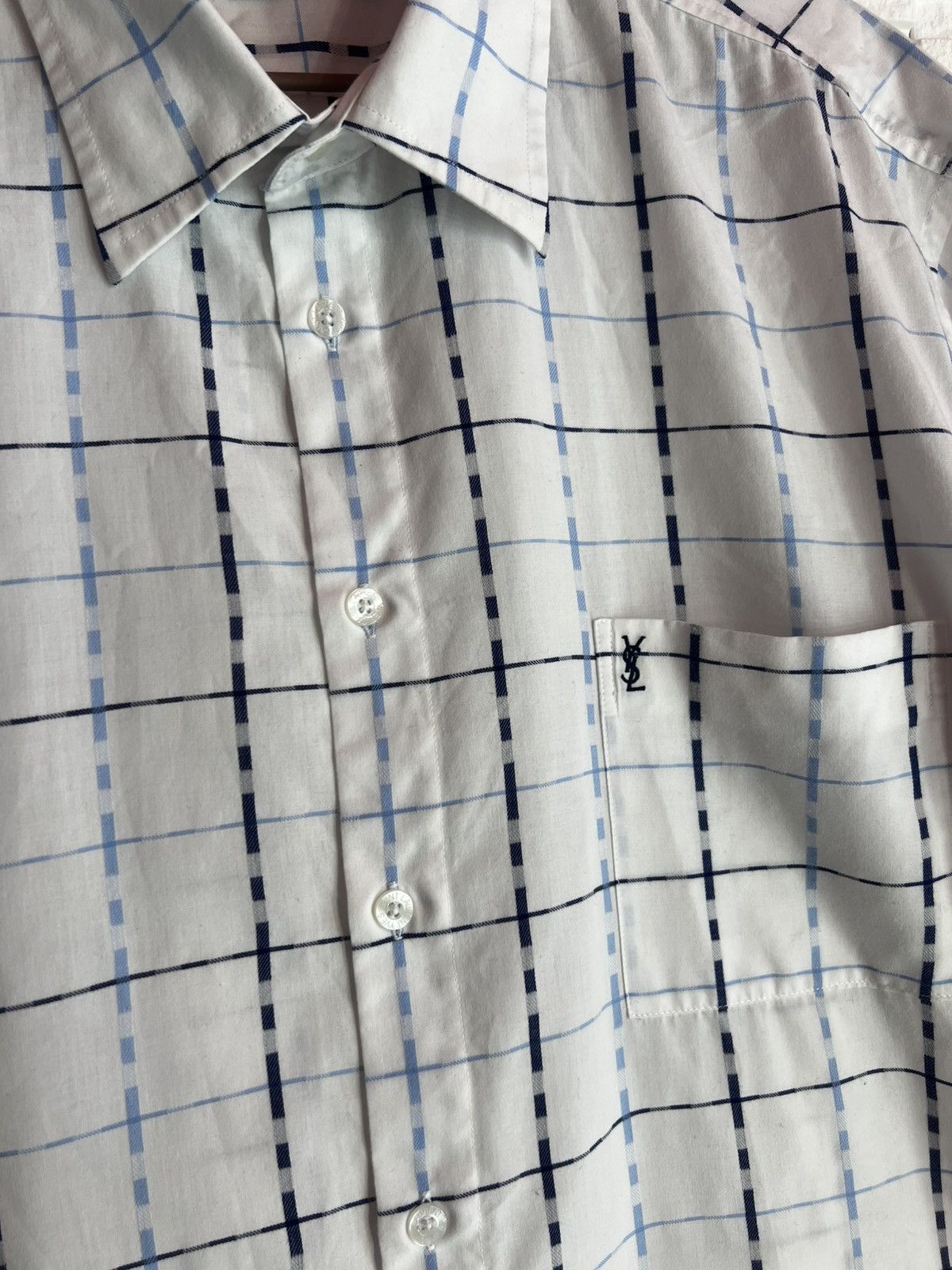 Yves Saint Laurent Yves Saint Laurent Vintage Plaid Shirt – Size XL Size US XL / EU 56 / 4 - 2 Thumbnail